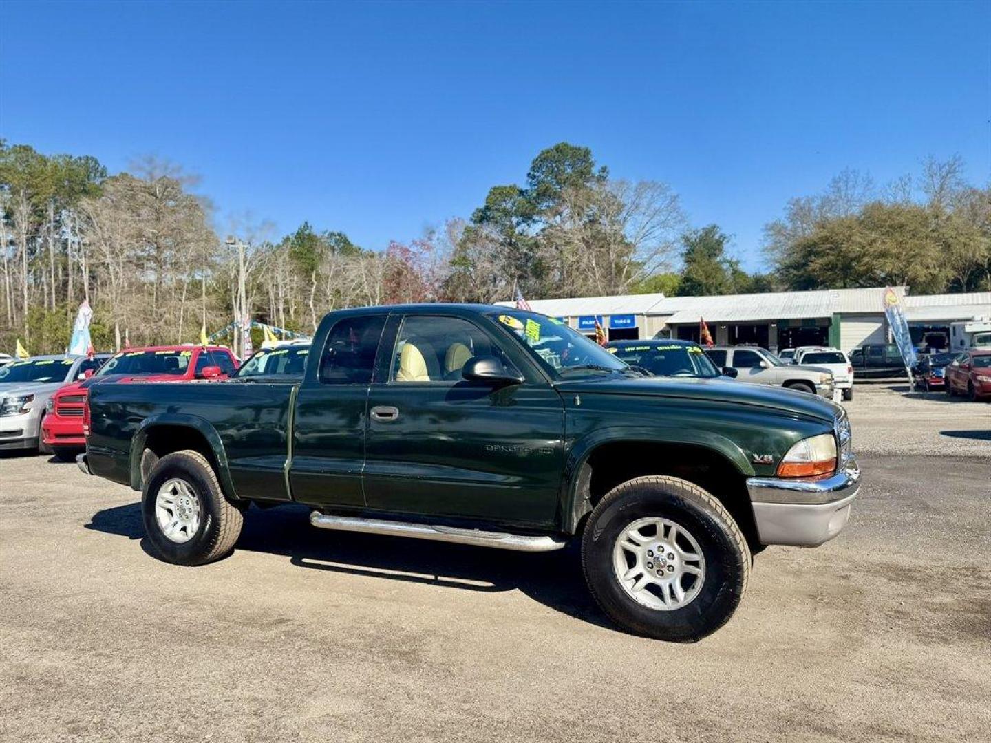 1997 Green /Tan Dodge Dakota (1B7GG23Y1VS) with an 5.2l V8 MPI 5.2l engine, Manual transmission, located at 745 East Steele Rd., West Columbia, SC, 29170, (803) 755-9148, 33.927212, -81.148483 - Photo#2