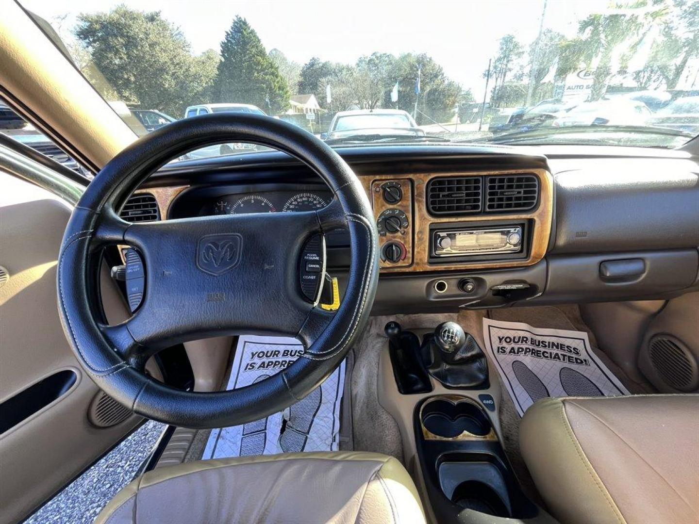 1997 Green /Tan Dodge Dakota (1B7GG23Y1VS) with an 5.2l V8 MPI 5.2l engine, Manual transmission, located at 745 East Steele Rd., West Columbia, SC, 29170, (803) 755-9148, 33.927212, -81.148483 - Special Internet Price! 1997 Dodge Dakota SLT with AM/FM stereo radio, Manual transmission, Sunroof, Cruise control, Powered windows, Powered door locks, Leather interior, Seats up to 5, Plus more! - Photo#4