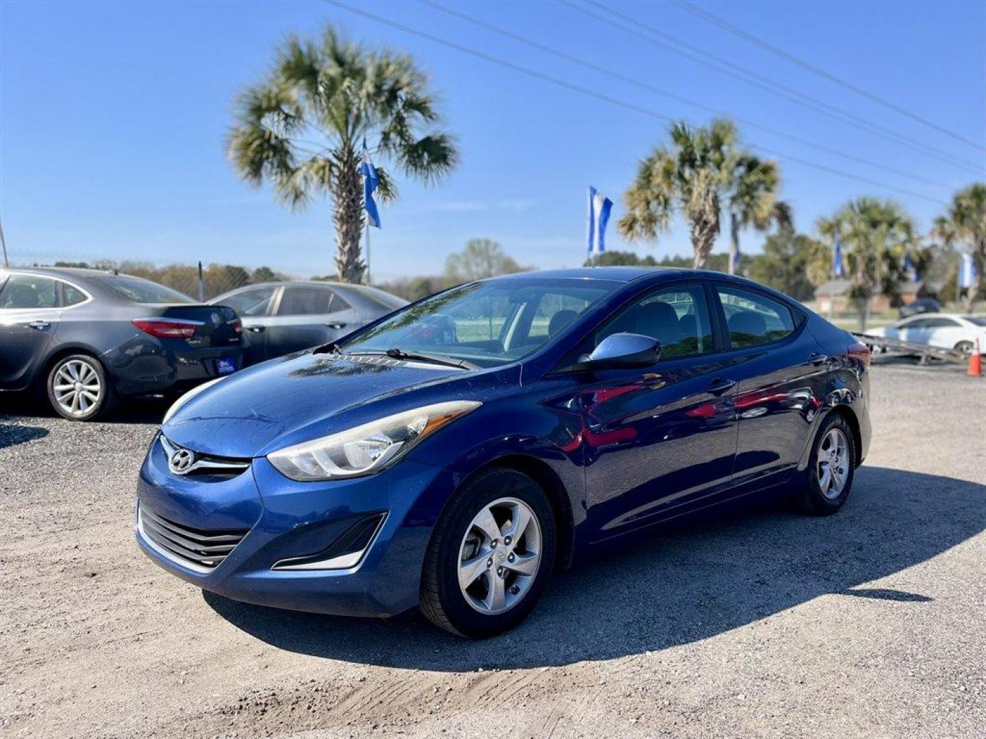 2015 Blue /Grey Hyundai Elantra (5NPDH4AE1FH) with an 1.8l I-4 MPI Dohc 1.8l engine, Automatic transmission, located at 745 East Steele Rd., West Columbia, SC, 29170, (803) 755-9148, 33.927212, -81.148483 - Special Internet Price! 2015 Hyundai Elantra Limited with AM/FM/CD/MP3, Bluetooth, Remote Keyless Entry, Cruise control, Manual Air Conditioning, Cloth interior, Rear 60-40 folding bench, Powered windows, Powered door locks, Plus more! - Photo#0