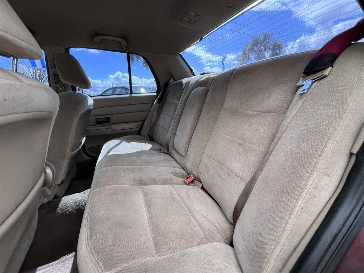 2003 Burgundy /Tan Ford Crown Victoria (2FAFP74W53X) with an 4.6l V8 EFI Sohc 4.6l engine, Automatic transmission, located at 745 East Steele Rd., West Columbia, SC, 29170, (803) 755-9148, 33.927212, -81.148483 - Special Internet Price! 2003 Ford Crown Victoria LX with AM/FM stereo radio, Air conditioning, Split-bench front seat, Leather interior, Powered windows, Powered door locks, Plus more! - Photo#17