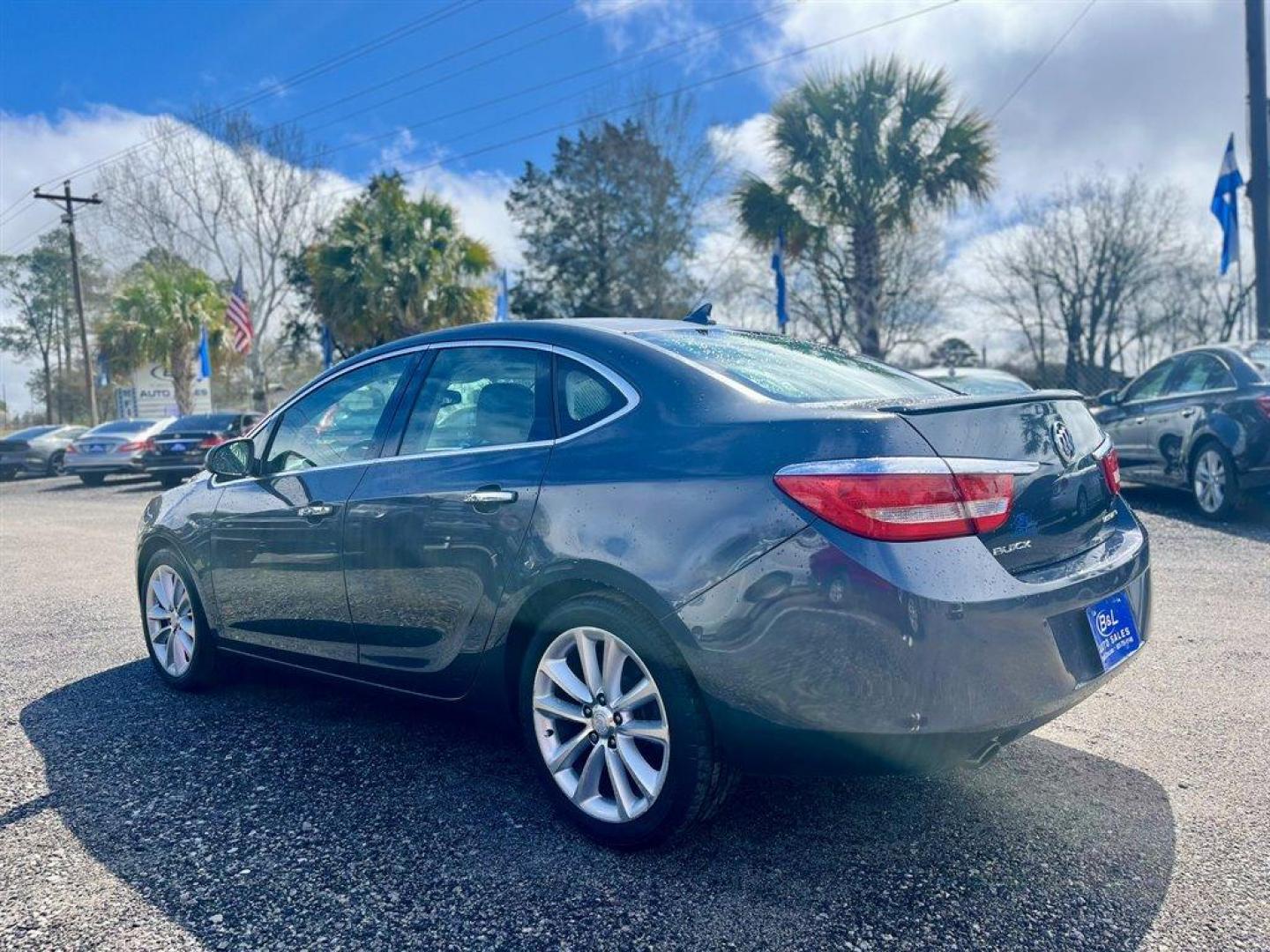 2013 Grey /Black Buick Verano (1G4PP5SK3D4) with an 2.4l I-4 DI Dohc 2.4l engine, Automatic transmission, located at 745 East Steele Rd., West Columbia, SC, 29170, (803) 755-9148, 33.927212, -81.148483 - 2013 Buick Verano with Bluetooth, AM/FM/SiriusXM stereo, Remote Keyless Entry, Remote vehicle starter system, Cruise control, Rear 60-40 split-folding, Leather interior, Powered windows, Powered door locks, Plus more! - Photo#1