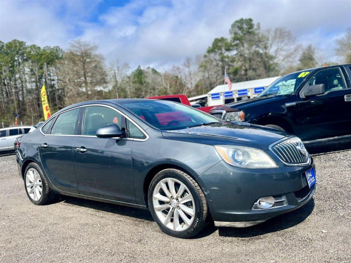 2013 Grey /Black Buick Verano (1G4PP5SK3D4) with an 2.4l I-4 DI Dohc 2.4l engine, Automatic transmission, located at 745 East Steele Rd., West Columbia, SC, 29170, (803) 755-9148, 33.927212, -81.148483 - 2013 Buick Verano with Bluetooth, AM/FM/SiriusXM stereo, Remote Keyless Entry, Remote vehicle starter system, Cruise control, Rear 60-40 split-folding, Leather interior, Powered windows, Powered door locks, Plus more! - Photo#3