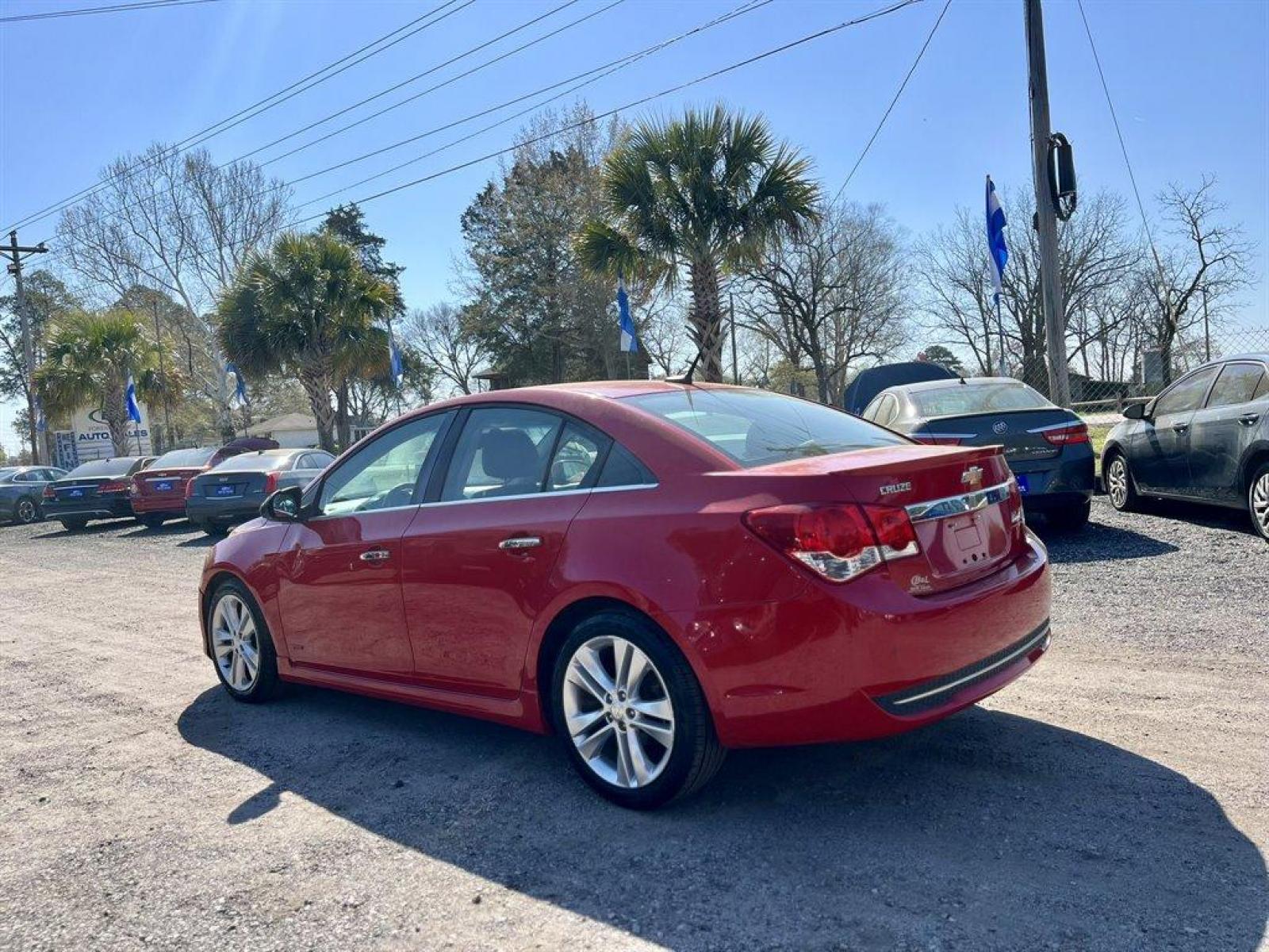 2012 Red /Black Chevrolet Cruze (1G1PH5SC0C7) with an 1.4l I-4 MFI Dohc T/C 1.4 engine, Automatic transmission, located at 745 East Steele Rd., West Columbia, SC, 29170, (803) 755-9148, 33.927212, -81.148483 - Special Internet Price! 2012 Chevrolet Cruze LTZ with AM/FM stereo, Cruise control, Sunroof, Air conditioning, Remote Keyless Entry, Leather interior, Heated front seats, Powered driver seat, Powered windows, Powered door locks, Plus more! - Photo #1