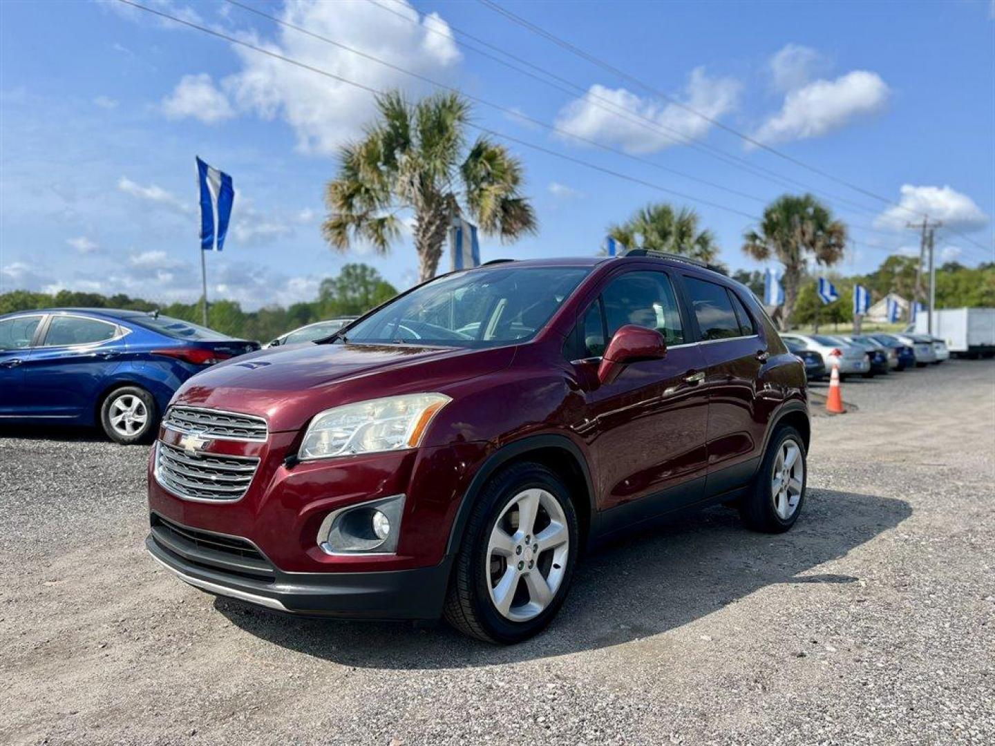 2016 Red /Black Chevrolet Trax (3GNCJMSB7GL) with an 1.4l I-4 MFI Dohc T/C 1.4 engine, Automatic transmission, located at 745 East Steele Rd., West Columbia, SC, 29170, (803) 755-9148, 33.927212, -81.148483 - Special Internet Price! 2016 Chevrolet Trax with Chevrolet MyLink radio, 7 diagonal color touch-screen, AM/FM stereo, Backup camera, Cruise control, Air conditioning, Remote vehicle starter system, Remote Keyless Entry, Leather interior, Powered driver seat, Powered windows, Powered door locks, Plus - Photo#0