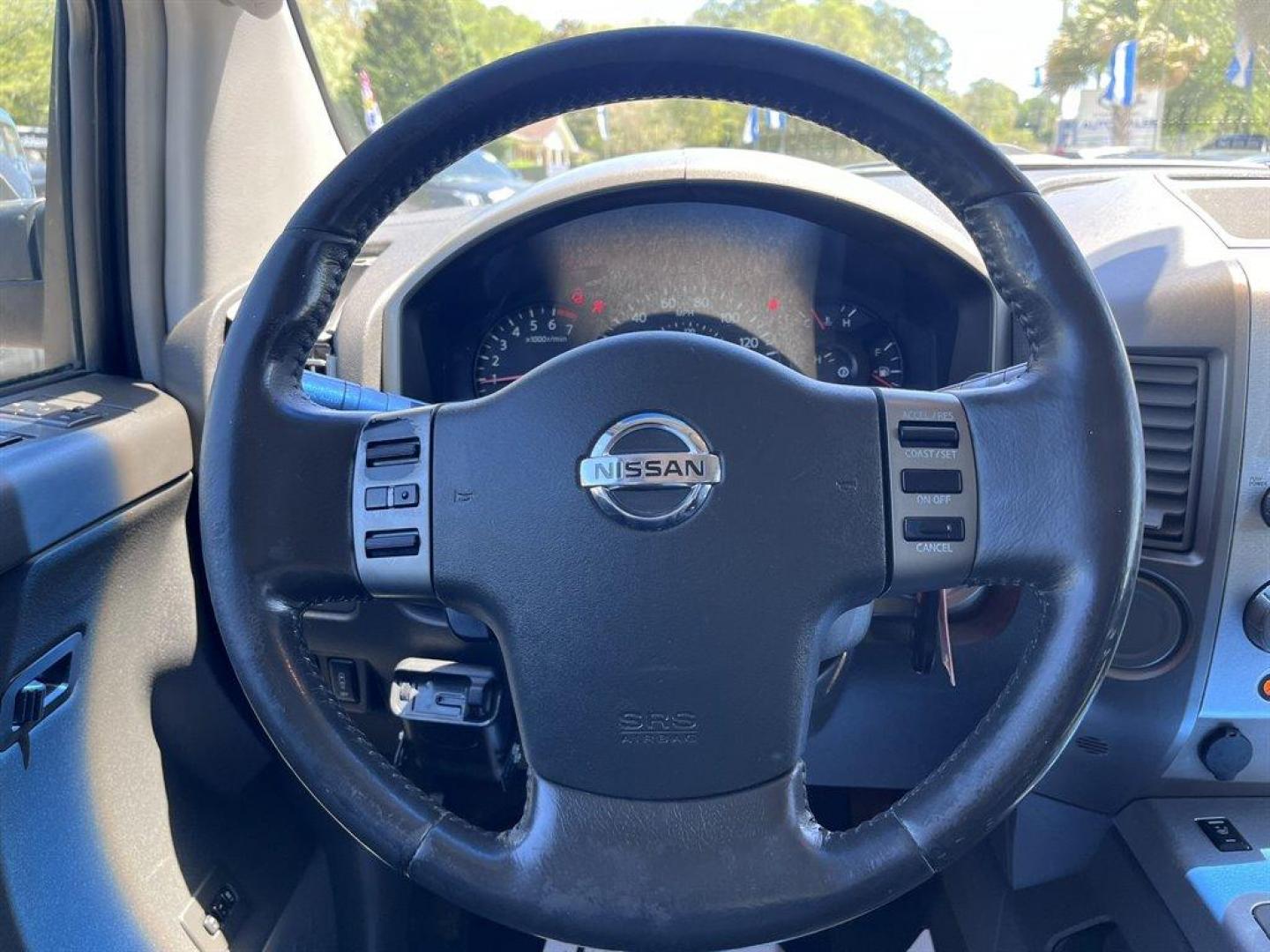 2005 Gold /Black Nissan Armada (5N1AA08A45N) with an 5.6l V8 MPI Dohc 5.6l engine, Automatic transmission, located at 745 East Steele Rd., West Columbia, SC, 29170, (803) 755-9148, 33.927212, -81.148483 - Special Internet Price! 2005 Nissan Armada LE with AM/FM radio, Air conditioning, Cruise control, Keyless entry, Leather interior, 3rd row seating, Rear entertainment, Powered liftgate, Powered windows, Powered door locks, Plus more! - Photo#5