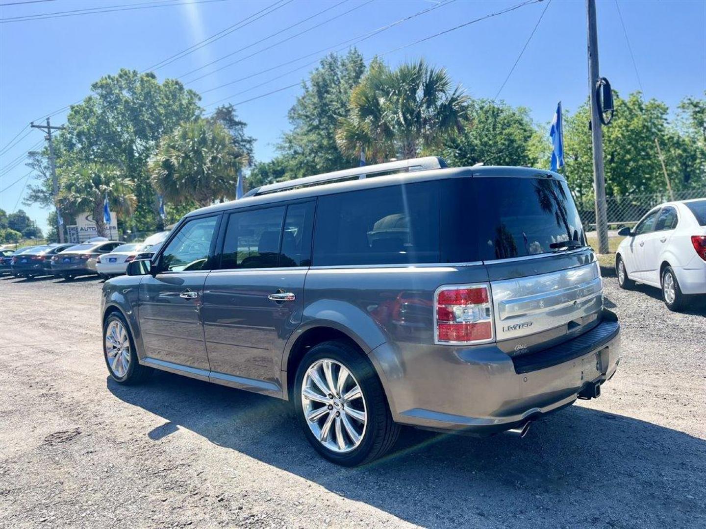 2013 Brown /Tan Ford Flex (2FMHK6DT8DB) with an 3.5l V6 DI T/C Ecoboost 3 engine, Automatic transmission, located at 745 East Steele Rd., West Columbia, SC, 29170, (803) 755-9148, 33.927212, -81.148483 - Special Internet Price! 2013 Ford Flex Limited with Bluetooth, Backup camera, Navigation, Cruise control, Air conditioning, Powered front seats, Leather interior, 3rd row seating, 2nd row rear entertainment, Powered windows, Powered door locks, Plus more! - Photo#1