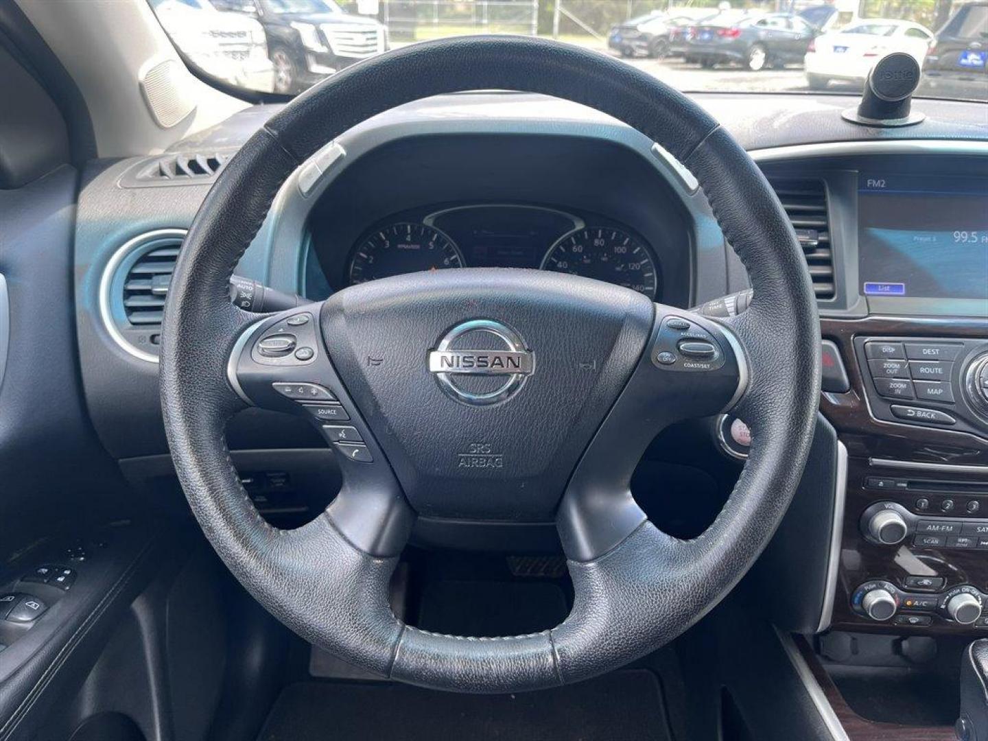 2014 Grey /Black Nissan Pathfinder (5N1AR2MN7EC) with an 3.5l V6 Smpi Dohc Cvtcs 3 engine, Automatic transmission, located at 745 East Steele Rd., West Columbia, SC, 29170, (803) 755-9148, 33.927212, -81.148483 - Special Internet Price! 2014 Nissan Pathfinder SL with Bluetooth, AM/FM radio, Backup camera, Navigation, Cruise control, Dual zone front automatic air conditioning, Heated front seats, Powered front seats, Leather interior, 3rd row seating, Keyless entry, Powered liftgate, Powered windows, Powered - Photo#6