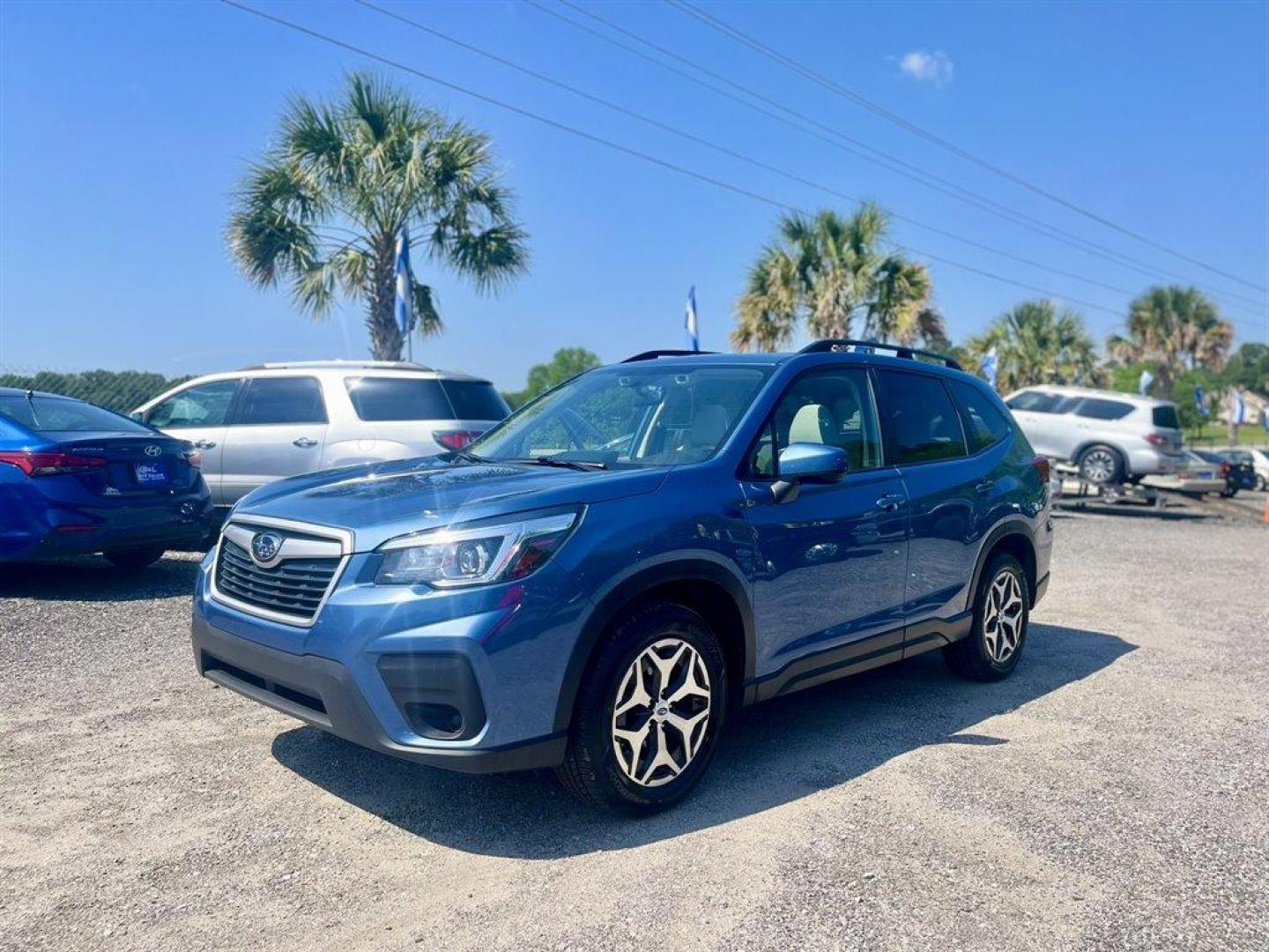 2019 Blue /Grey Subaru Forester (JF2SKAGC4KH) with an 2.5l H-4 MPI Dohc 2.5l engine, Automatic transmission, located at 745 East Steele Rd., West Columbia, SC, 29170, (803) 755-9148, 33.927212, -81.148483 - Special Internet Price! 2019 Subaru Forester wth Bluetooth, Backup camera, Sunroof, Lane departure warning, Cruise control, Keyless entry, Push to start, Cloth interior, Powered liftgate, Powered windows, Powered door locks, Plus more! - Photo#0