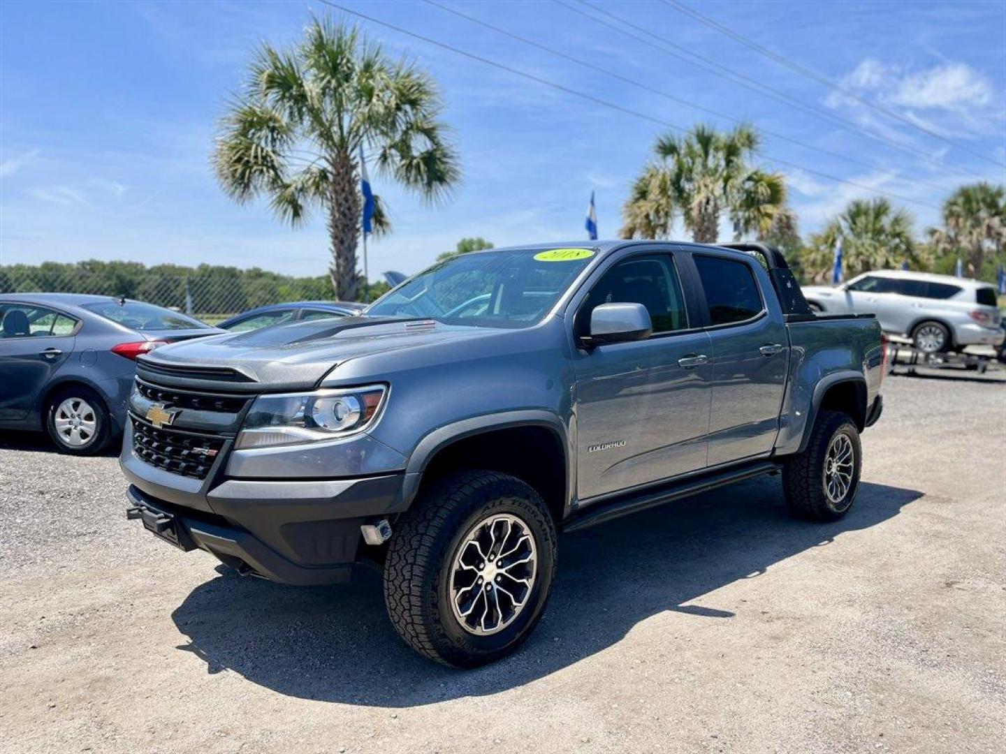 2018 Grey /Black Chevrolet Colorado (1GCPTEE16J1) with an 2.8l I-4 DI Dohc Tdsl 2.8 engine, Automatic transmission, located at 745 East Steele Rd., West Columbia, SC, 29170, (803) 755-9148, 33.927212, -81.148483 - Special Internet Price! 2018 Chevrolet Colorado ZR2 with Bluetooth, AM/FM radio, Backup camera, Navigation, Cruise control, Keyless entry, Air conditioning, Leather interior, Powered driver seat, Bed cap, Powered windows, Powered door locks, Plus more! - Photo#0