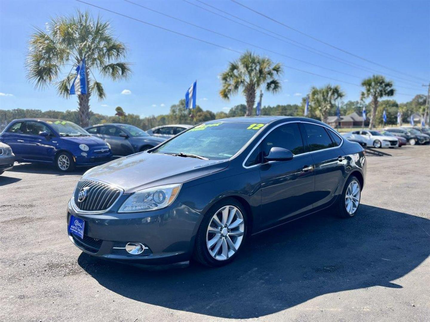 2012 Grey /Grey Buick Verano (1G4PP5SK5C4) with an 2.4l I-4 DI Dohc 2.4l engine, Automatic transmission, located at 745 East Steele Rd., West Columbia, SC, 29170, (803) 755-9148, 33.927212, -81.148483 - Special Internet Price! 2012 Buick Verano With AM/FM/SiriusXM stereo, 7 color LED touch screen, Cruise control, Dual-zone automatic air conditioning, Leather interior, Remote keyless entry, Rear 60-40 split-folding, Powered windows, Powered door locks, Plus more! - Photo#0