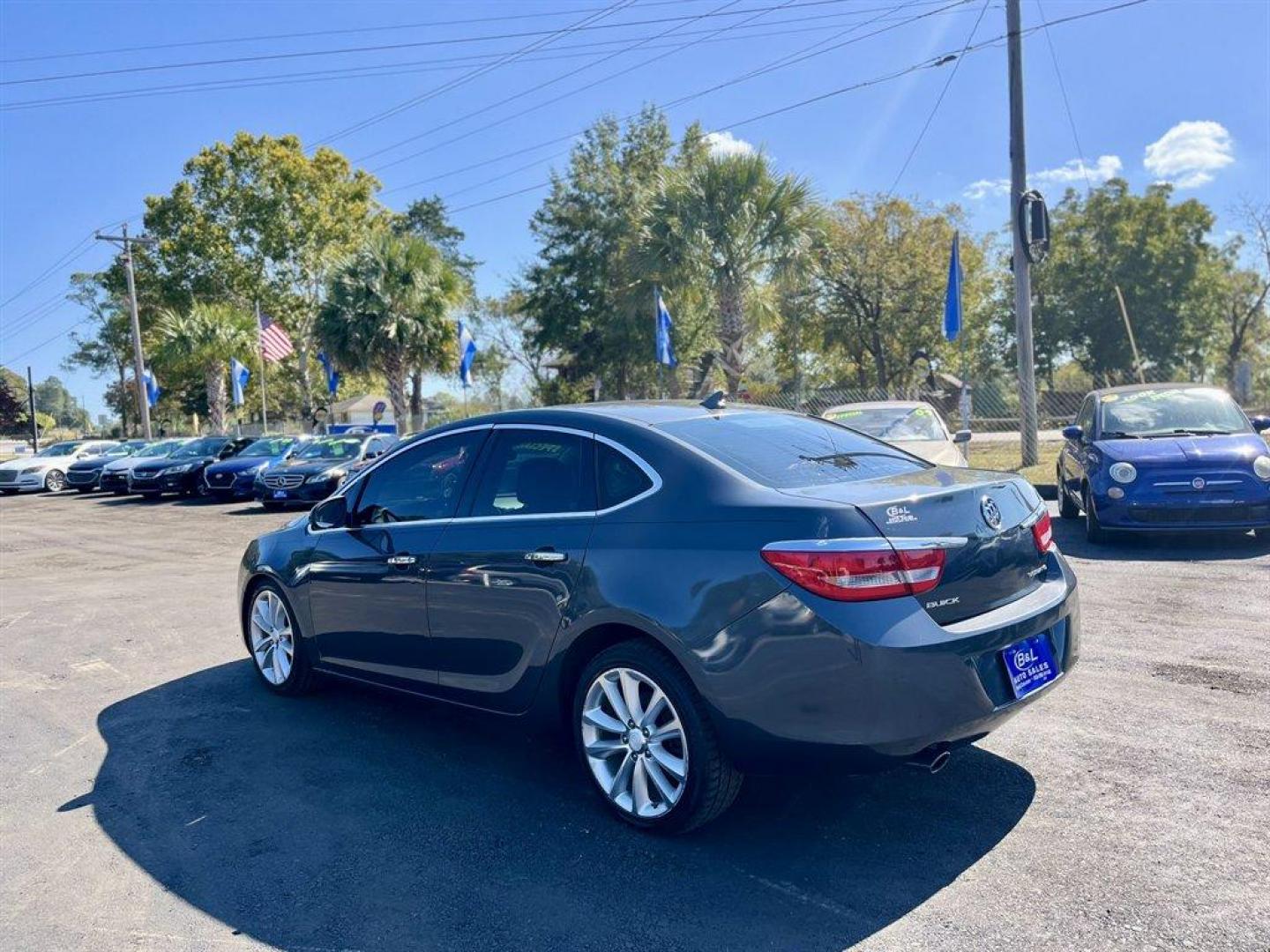 2012 Grey /Grey Buick Verano (1G4PP5SK5C4) with an 2.4l I-4 DI Dohc 2.4l engine, Automatic transmission, located at 745 East Steele Rd., West Columbia, SC, 29170, (803) 755-9148, 33.927212, -81.148483 - Special Internet Price! 2012 Buick Verano With AM/FM/SiriusXM stereo, 7 color LED touch screen, Cruise control, Dual-zone automatic air conditioning, Leather interior, Remote keyless entry, Rear 60-40 split-folding, Powered windows, Powered door locks, Plus more! - Photo#2