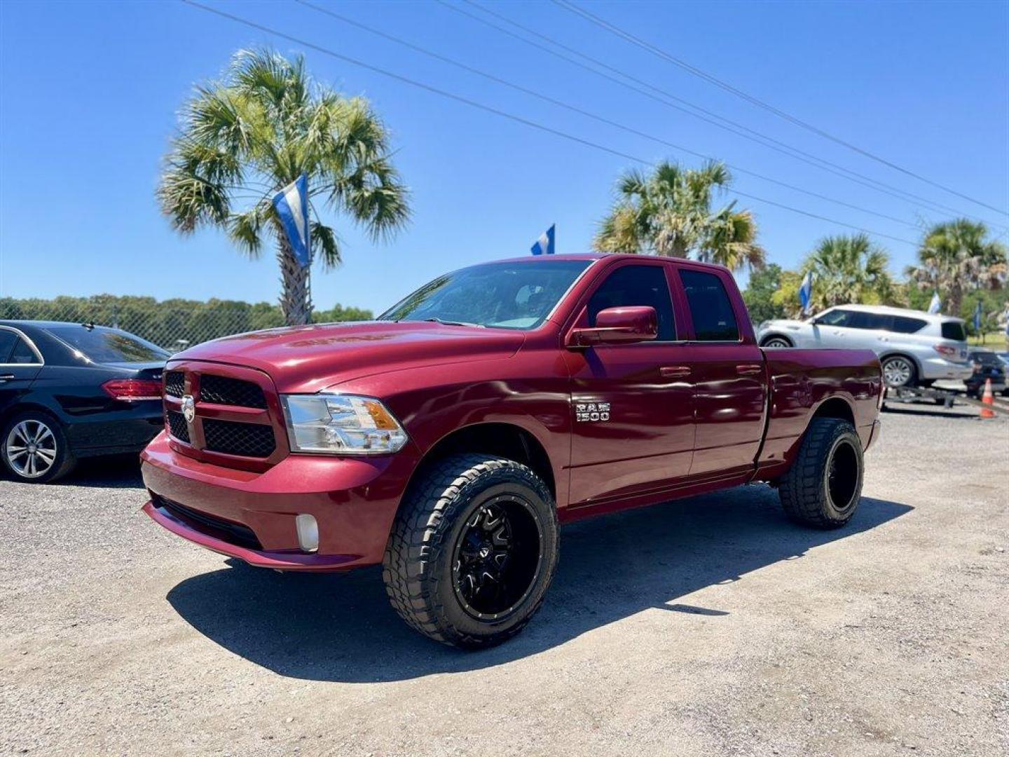 2014 Burgundy /Grey Ram 1500 (1C6RR7FT1ES) with an 5.7l V8 Smpi Hemi 5.7l engine, Automatic transmission, located at 745 East Steele Rd., West Columbia, SC, 29170, (803) 755-9148, 33.927212, -81.148483 - Special Internet Price! 2014 Ram 1500 Tradesman with Bluetooth, AM/FM radio, Cruise control, 4X4, Black cloth interior, Rear fold up split bench seat, Keyless entry, Air conditioning, Powered windows, Powered door locks, Plus more! - Photo#0