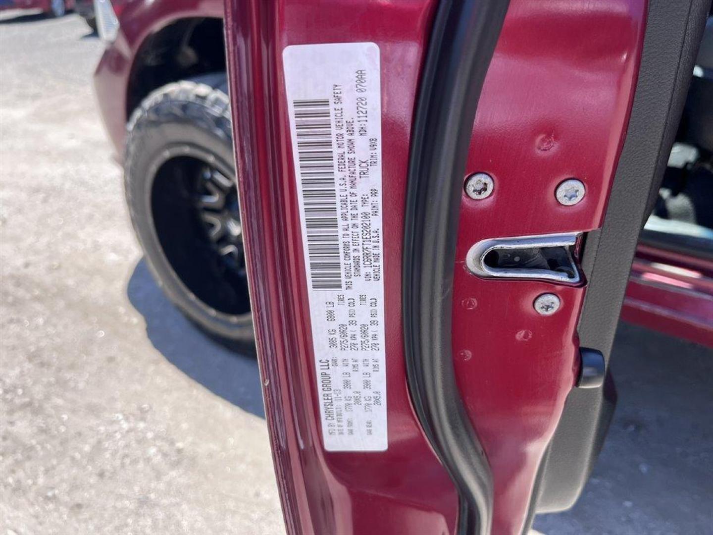 2014 Burgundy /Grey Ram 1500 (1C6RR7FT1ES) with an 5.7l V8 Smpi Hemi 5.7l engine, Automatic transmission, located at 745 East Steele Rd., West Columbia, SC, 29170, (803) 755-9148, 33.927212, -81.148483 - Special Internet Price! 2014 Ram 1500 Tradesman with Bluetooth, AM/FM radio, Cruise control, 4X4, Black cloth interior, Rear fold up split bench seat, Keyless entry, Air conditioning, Powered windows, Powered door locks, Plus more! - Photo#32