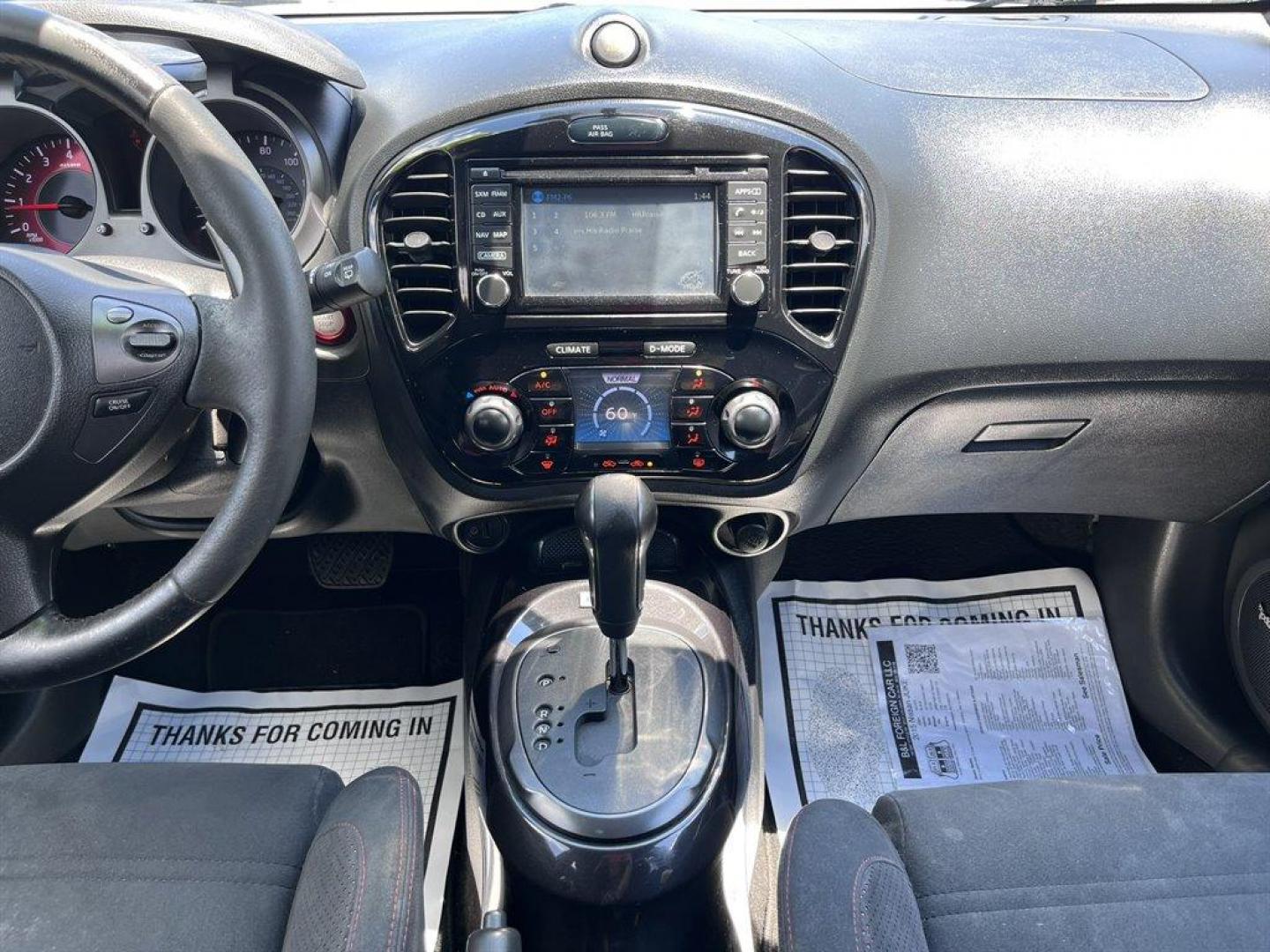 2015 Silver /Black Nissan Juke (JN8AF5MV4FT) with an 1.6l I-4 DI Dohc T/C 1.6l engine, Automatic transmission, located at 745 East Steele Rd., West Columbia, SC, 29170, (803) 755-9148, 33.927212, -81.148483 - Special Internet Price! 2015 Nissan Juke Nismo with Bluetooth, AM/FM radio, Cruise control, Backup camera with satellite view, Navigation, Manual air conditioning, Push to start, Keyless entry, Black cloth interior, Powered windows, Powered door locks, Plus more! - Photo#10