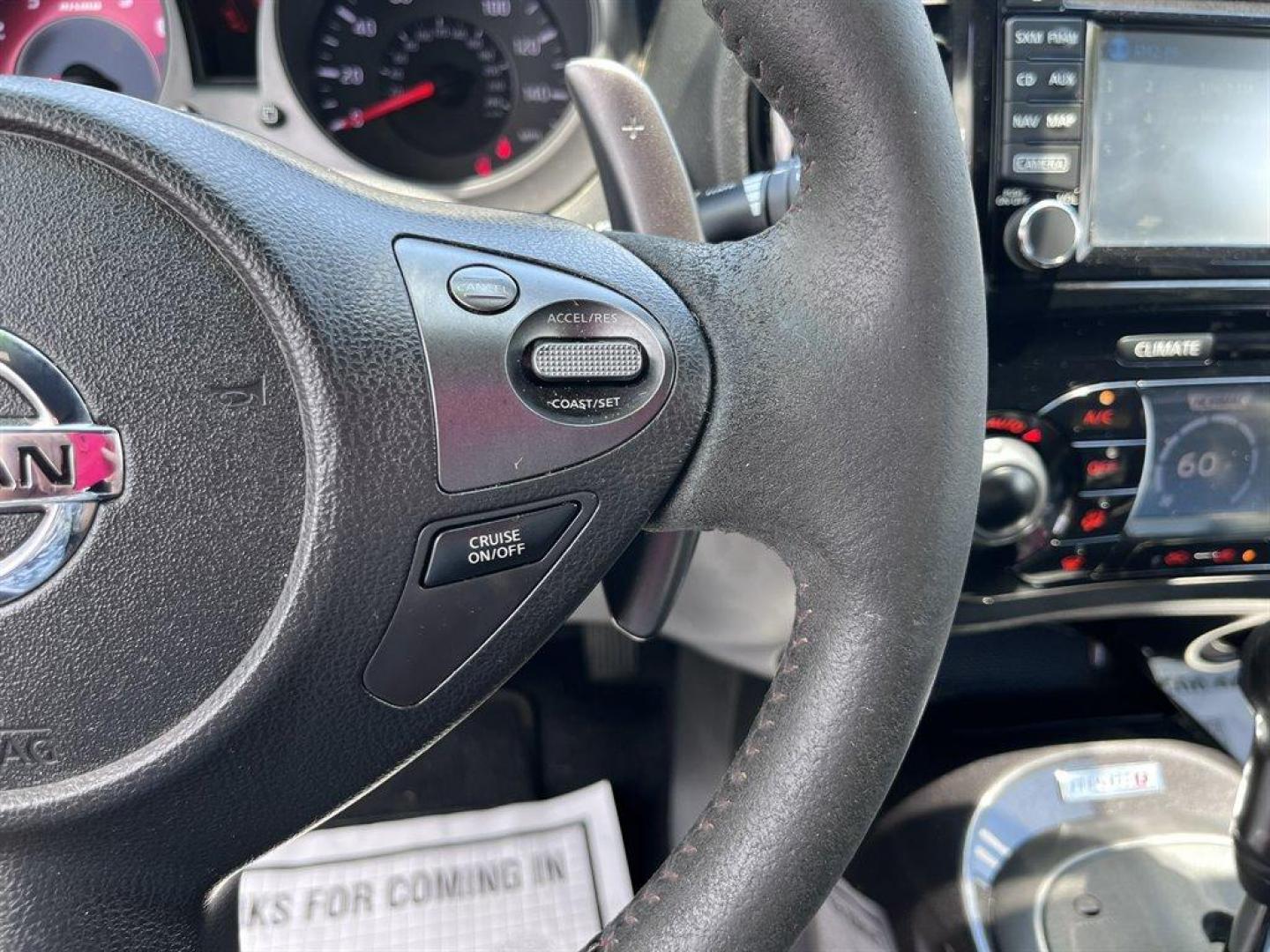 2015 Silver /Black Nissan Juke (JN8AF5MV4FT) with an 1.6l I-4 DI Dohc T/C 1.6l engine, Automatic transmission, located at 745 East Steele Rd., West Columbia, SC, 29170, (803) 755-9148, 33.927212, -81.148483 - Special Internet Price! 2015 Nissan Juke Nismo with Bluetooth, AM/FM radio, Cruise control, Backup camera with satellite view, Navigation, Manual air conditioning, Push to start, Keyless entry, Black cloth interior, Powered windows, Powered door locks, Plus more! - Photo#8