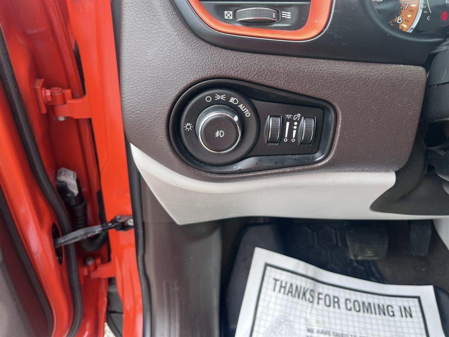 2015 Orange /Grey Jeep Renegade (ZACCJABT0FP) with an 2.4l I-4 Smpi Dohc 2.4l engine, Automatic transmission, located at 745 East Steele Rd., West Columbia, SC, 29170, (803) 755-9148, 33.927212, -81.148483 - Special Internet Price! 2015 Jeep Renegade Latitude with AM/FM radio, Backup camera, Cruise control, Automatic air conditioning, Push to start, Keyless entry, Cloth interior, Powered windows, Powered door locks, Plus more! - Photo#16