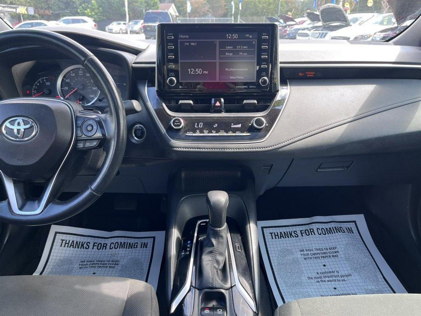 2021 Silver /Black Toyota Corolla (5YFP4MCE1MP) with an 2.0l I-4 DI Dohc 2.0l engine, Automatic transmission, located at 745 East Steele Rd., West Columbia, SC, 29170, (803) 755-9148, 33.927212, -81.148483 - Special Internet Price! 2021 Toyota Corolla with AM/FM radio, Auto air condition, Cruise control, Sunroof, Backup camera, Cloth interior, Push to start, Keyless entry, Powered windows, Powered door locks, Plus more! - Photo#12