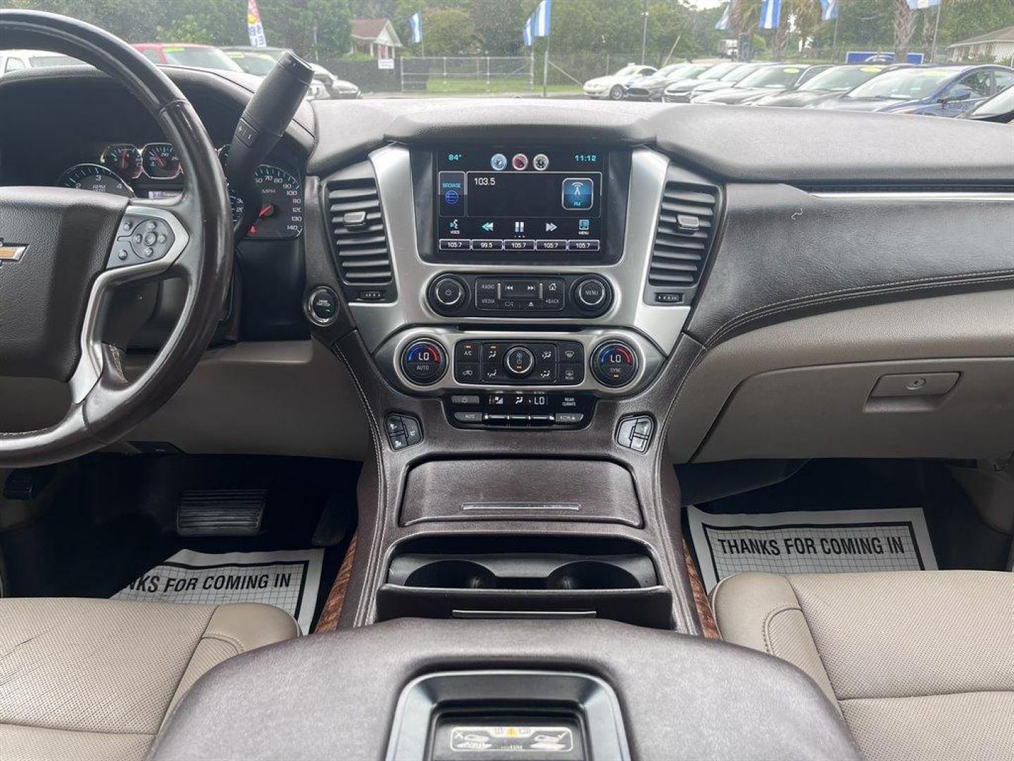 2015 White /Taupe Chevrolet Suburban (1GNSKKKC2FR) with an 5.3l V8 DI VVT Flex 5.3l engine, Automatic transmission, located at 745 East Steele Rd., West Columbia, SC, 29170, (803) 755-9148, 33.927212, -81.148483 - Special Internet Price! 2015 Chevrolet Suburban 1500 LTZ with Bluetooth, Backup camera, Other Apps, Cruise control, Sunroof, Leather interior, Powered driver seat, 3rd row seating, Dual rear entertainment, Powered liftgate, Powered windows, Powered door locks, Plus more! - Photo#9