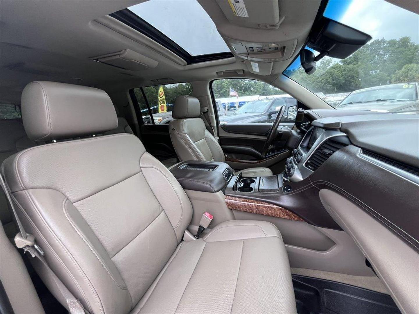 2015 White /Taupe Chevrolet Suburban (1GNSKKKC2FR) with an 5.3l V8 DI VVT Flex 5.3l engine, Automatic transmission, located at 745 East Steele Rd., West Columbia, SC, 29170, (803) 755-9148, 33.927212, -81.148483 - Special Internet Price! 2015 Chevrolet Suburban 1500 LTZ with Bluetooth, Backup camera, Other Apps, Cruise control, Sunroof, Leather interior, Powered driver seat, 3rd row seating, Dual rear entertainment, Powered liftgate, Powered windows, Powered door locks, Plus more! - Photo#32