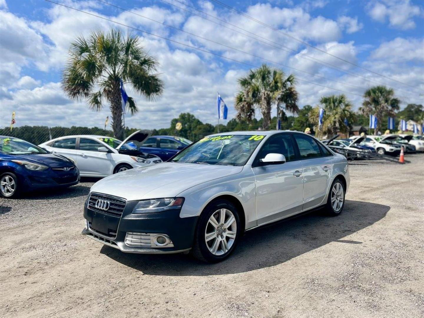 2010 Silver /Black Audi A4 (WAUBFAFL3AN) with an 2.0l I-4 FSI Dohc T/C 2.0 engine, Automatic transmission, located at 745 East Steele Rd., West Columbia, SC, 29170, (803) 755-9148, 33.927212, -81.148483 - Special Internet Price! 2010 Audi A4 Premium with AM/FM radio, Cruise control, Sunroof, Manual air conditioning, Keyless entry, Leather interior, Powered front seats, Powered windows, Powered door locks, Plus more! - Photo#0