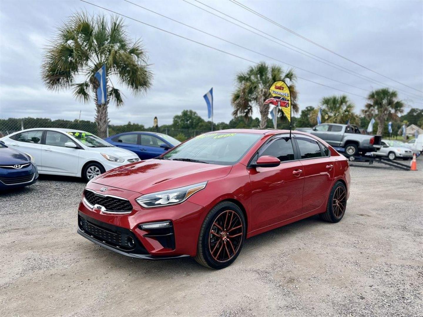 2019 Red /Black Kia Forte (3KPF34AD3KE) with an 2.0l I-4 MPI Dohc 2.0l engine, Automatic transmission, located at 745 East Steele Rd., West Columbia, SC, 29170, (803) 755-9148, 33.927212, -81.148483 - Special Internet Price! 2019 Kia Forte S with Bluetooth, Backup camera, Cruise control, Sunroof, Cloth interior, Powered windows, Powered door locks, Plus more! - Photo#0