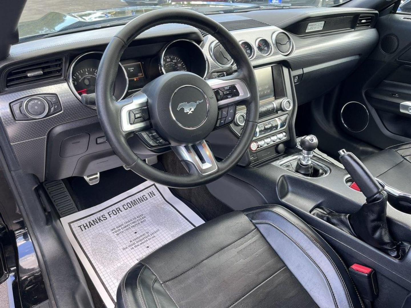 2015 Black /Black Ford Mustang (1FA6P8TH1F5) with an 2.3l I-4 DI Dohc Ecoboost engine, Manual transmission, located at 745 East Steele Rd., West Columbia, SC, 29170, (803) 755-9148, 33.927212, -81.148483 - Special Internet Price! 2015 Ford Mustang With AM/FM Stereo, 2 LCD Monitors In The Front, Manual Air Conditioning, Remote Keyless Entry, Front Bucket Seats, Leather Interior, Manual Transmission, Powered Windows, Powered Door Locks, Plus More! - Photo#8