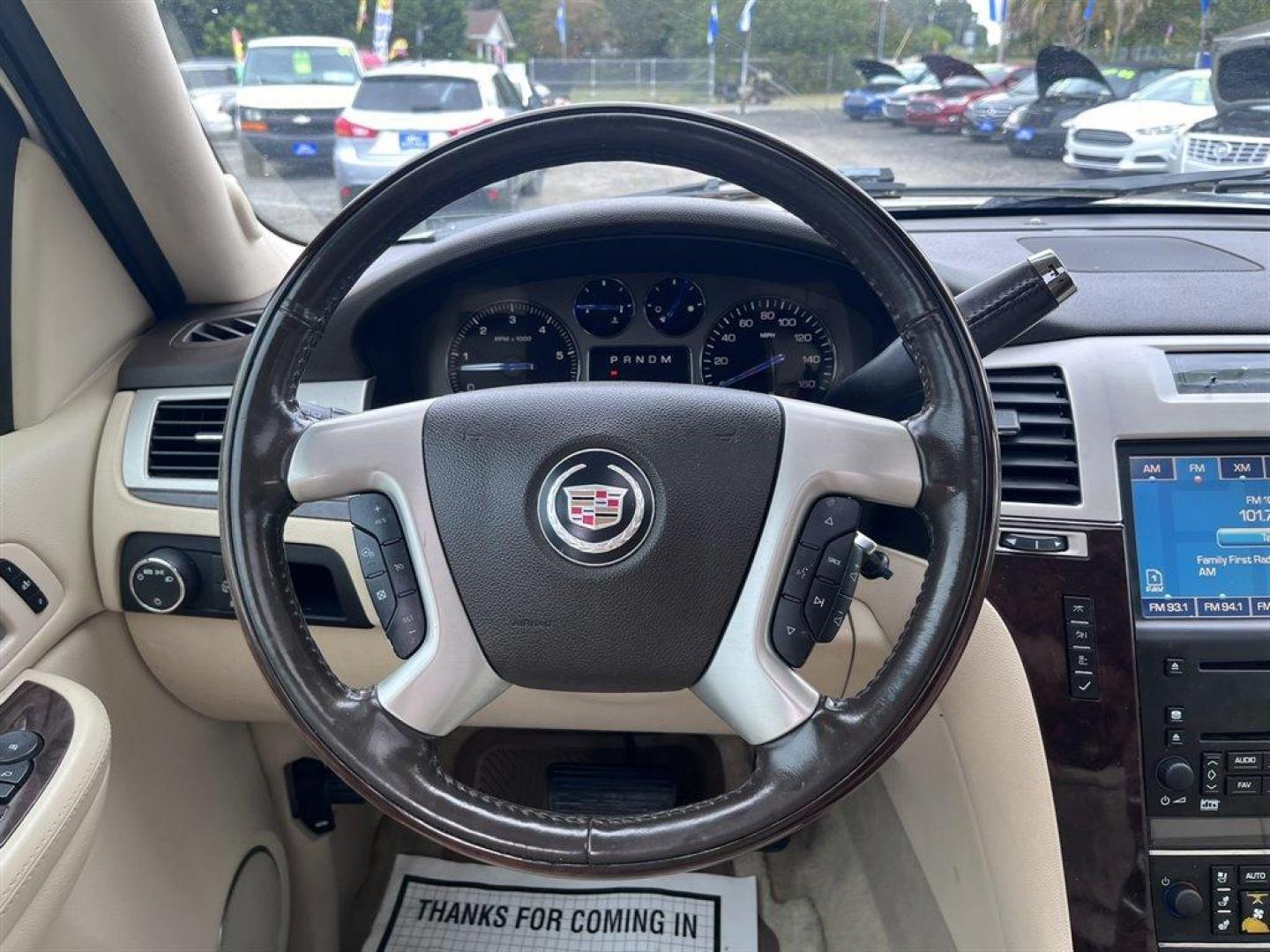 2008 White /Taupe Cadillac Escalade (1GYEC63828R) with an 6.2l V8 SFI OHV HO 6.2l engine, Automatic transmission, located at 745 East Steele Rd., West Columbia, SC, 29170, (803) 755-9148, 33.927212, -81.148483 - Special Internet Price! 2008 Cadillac Escalade with AM/FM radio, Backup camera, Navigation, Keyless entry, 3rd row seating, Rear entertainment, Sunroof, Leather interior, Powered windows, Powered door locks, Plus more! - Photo#9