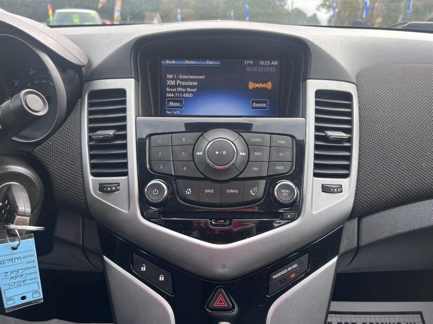 2014 White /Black Chevrolet Cruze (1G1PC5SBXE7) with an 1.4l I-4 MFI Dohc T/C 1.4 engine, Automatic transmission, located at 745 East Steele Rd., West Columbia, SC, 29170, (803) 755-9148, 33.927212, -81.148483 - Special Internet Price! 2014 Chevrolet Cruze with AM/FM radio, Backup camera, Cruise control, Keyless entry, Sunroof, Manual air conditioning, Cloth interior, Powered windows, Powered door locks, Plus more! - Photo#14