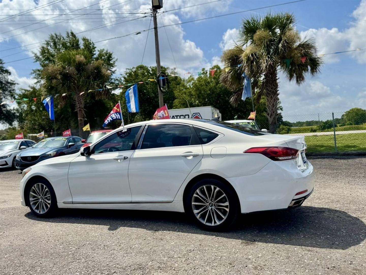 2015 White /Black Hyundai Genesis (KMHGN4JE2FU) with an 3.8l V6 DI Dohc Cvvt 3.8l engine, Automatic transmission, located at 745 East Steele Rd., West Columbia, SC, 29170, (803) 755-9148, 33.927212, -81.148483- Photo#5