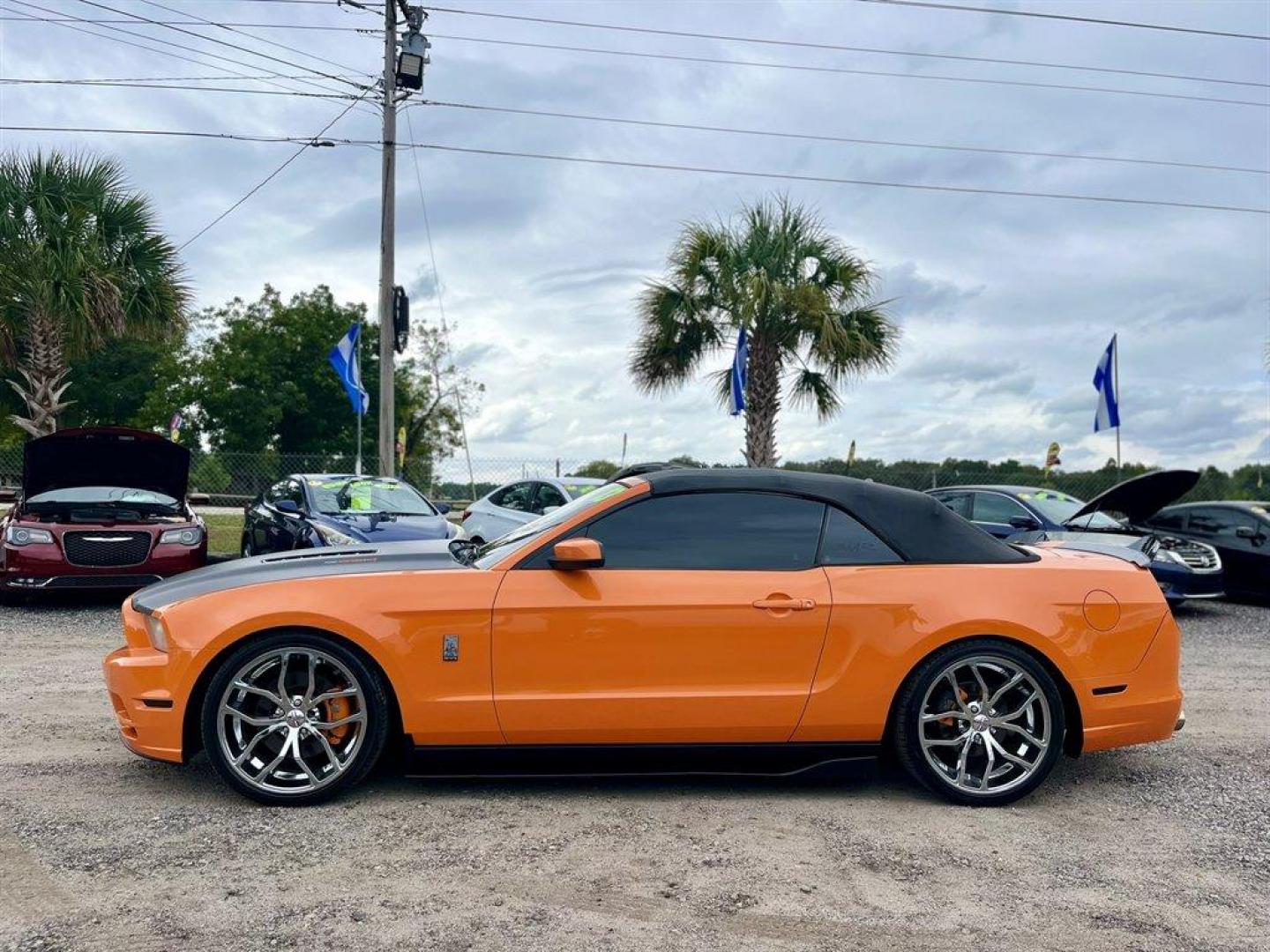 2013 Orange /Black Ford Mustang (1ZVBP8FF6D5) with an 5.0l V8 SFI 5.0l engine, Automatic transmission, located at 745 East Steele Rd., West Columbia, SC, 29170, (803) 755-9148, 33.927212, -81.148483 - Special Internet Price! 2013 Ford Mustang with AM/FM radio, Cruise control, Manual air conditioning, Aftermarket front bucket seats, Powered windows, Powered door locks, Plus more! - Photo#1