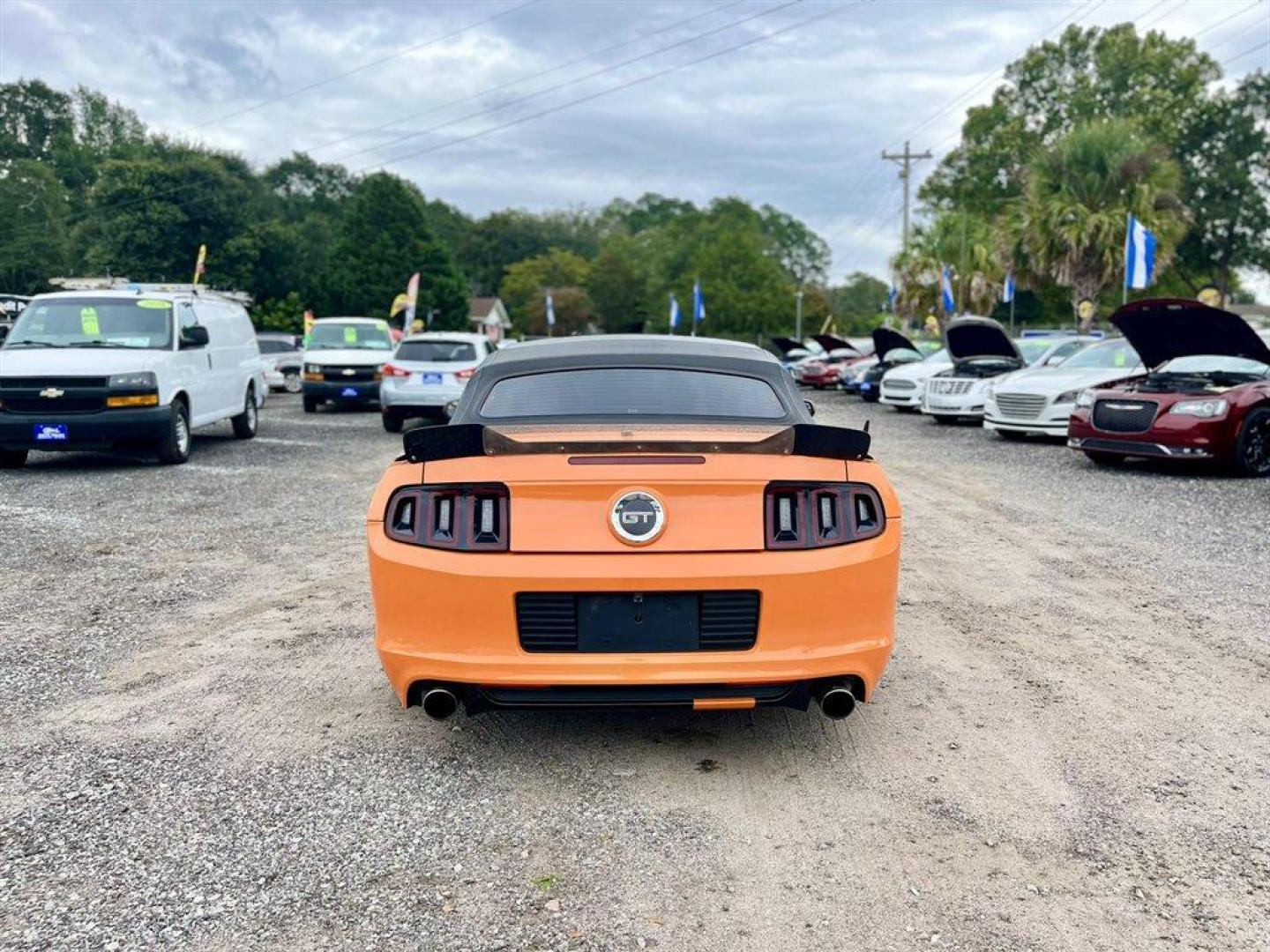 2013 Orange /Black Ford Mustang (1ZVBP8FF6D5) with an 5.0l V8 SFI 5.0l engine, Automatic transmission, located at 745 East Steele Rd., West Columbia, SC, 29170, (803) 755-9148, 33.927212, -81.148483 - Special Internet Price! 2013 Ford Mustang with AM/FM radio, Cruise control, Manual air conditioning, Aftermarket front bucket seats, Powered windows, Powered door locks, Plus more! - Photo#3