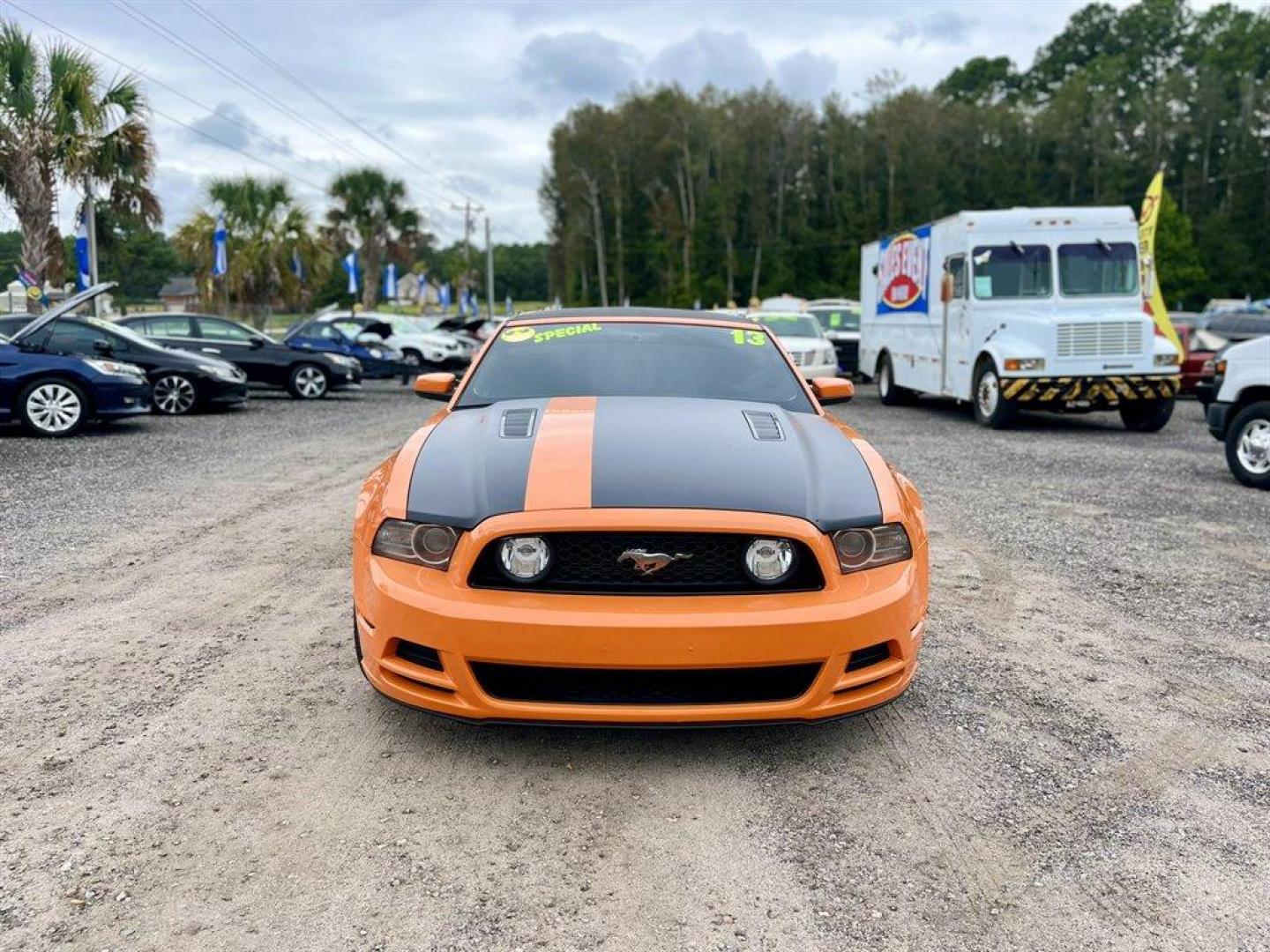 2013 Orange /Black Ford Mustang (1ZVBP8FF6D5) with an 5.0l V8 SFI 5.0l engine, Automatic transmission, located at 745 East Steele Rd., West Columbia, SC, 29170, (803) 755-9148, 33.927212, -81.148483 - Special Internet Price! 2013 Ford Mustang with AM/FM radio, Cruise control, Manual air conditioning, Aftermarket front bucket seats, Powered windows, Powered door locks, Plus more! - Photo#7