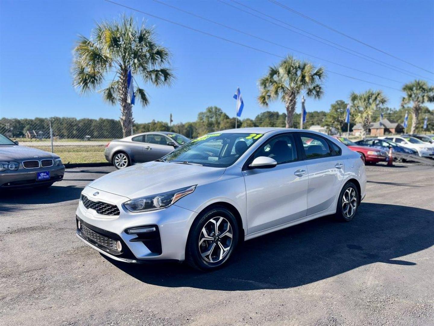 2021 Silver /Black Kia Forte (3KPF24AD1ME) with an 2.0l I-4 MPI Dohc 2.0l engine, Automatic transmission, located at 745 East Steele Rd., West Columbia, SC, 29170, (803) 755-9148, 33.927212, -81.148483 - Special Internet Price! 2021 Kia Forte with AM/FM/MP3 Audio System, 2 LCD Monitors In The Front, Cruise Control, Backup Camera, Manual Air Conditioning, Keyless Entry, Front Bucket Seats, Cloth Seats, Bench Rear Seat, Powered Windows, Powered Door Locks, Plus More! - Photo#0