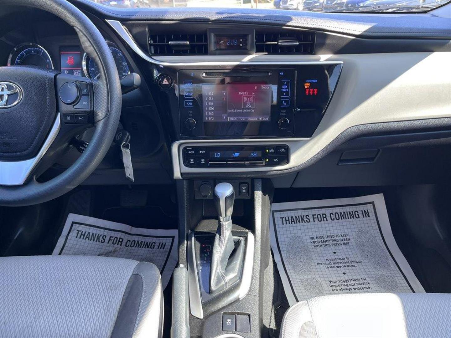 2019 Silver /Grey Toyota Corolla (5YFBURHE7KP) with an 1.8l I-4 EFI Dohc 1.8l engine, Automatic transmission, located at 745 East Steele Rd., West Columbia, SC, 29170, (803) 755-9148, 33.927212, -81.148483 - Special Internet Price! 2019 Toyota Corolla with AM/FM CD player, Bluetooth, 1 LCD Monitor In The Front, Backup Camera, Automatic Air Conditioning, Remote Keyless Entry, Cruise Control, 60-40 Folding Bench Rear Seat, Fabric Seats, Powered Windows, Powered Door Locks, Plus More! - Photo#13