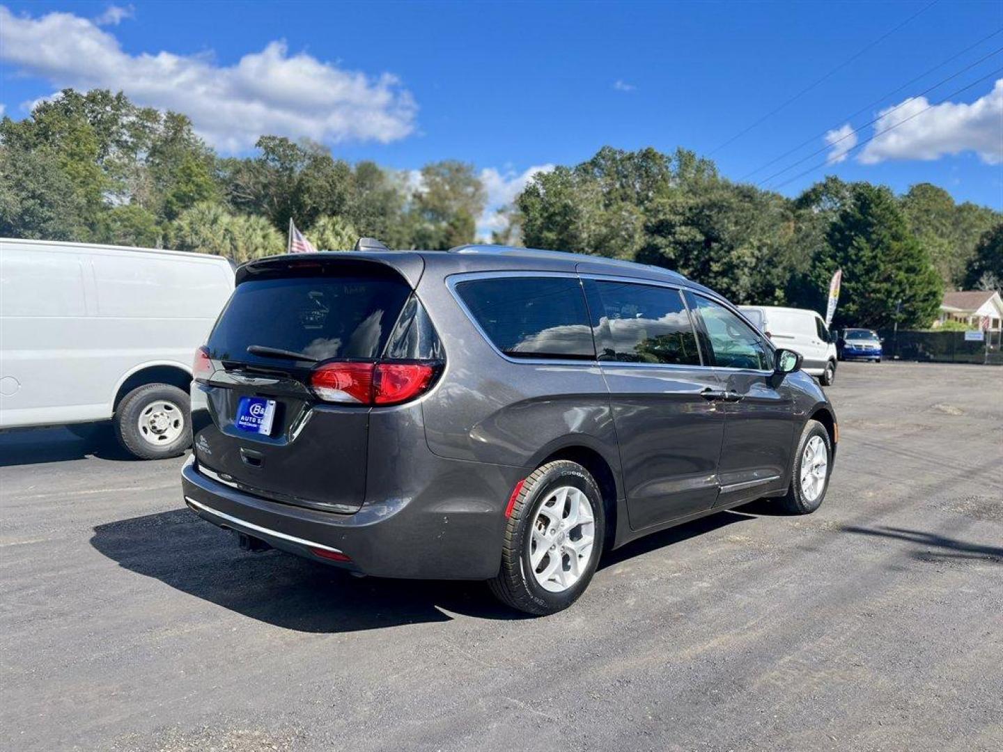 2017 Grey /Grey Chrysler Pacifica (2C4RC1EGXHR) with an 3.6l V6 MPI Dohc 3.6l engine, Automatic transmission, located at 745 East Steele Rd., West Columbia, SC, 29170, (803) 755-9148, 33.927212, -81.148483 - Special Internet Price! 2017 Chrysler Pacifica Touring L Plus with Streaming Audio, Uconnect, 2 LCD Monitors In The Front, 2 LCD Row Monitors In The Rear, Navigation, Backup Camera, Rear Entertainment System, Cruise Control, Keyless Entry, Push To Start, Bucket Folding Captain Rear Seats, Heated Fr - Photo#4