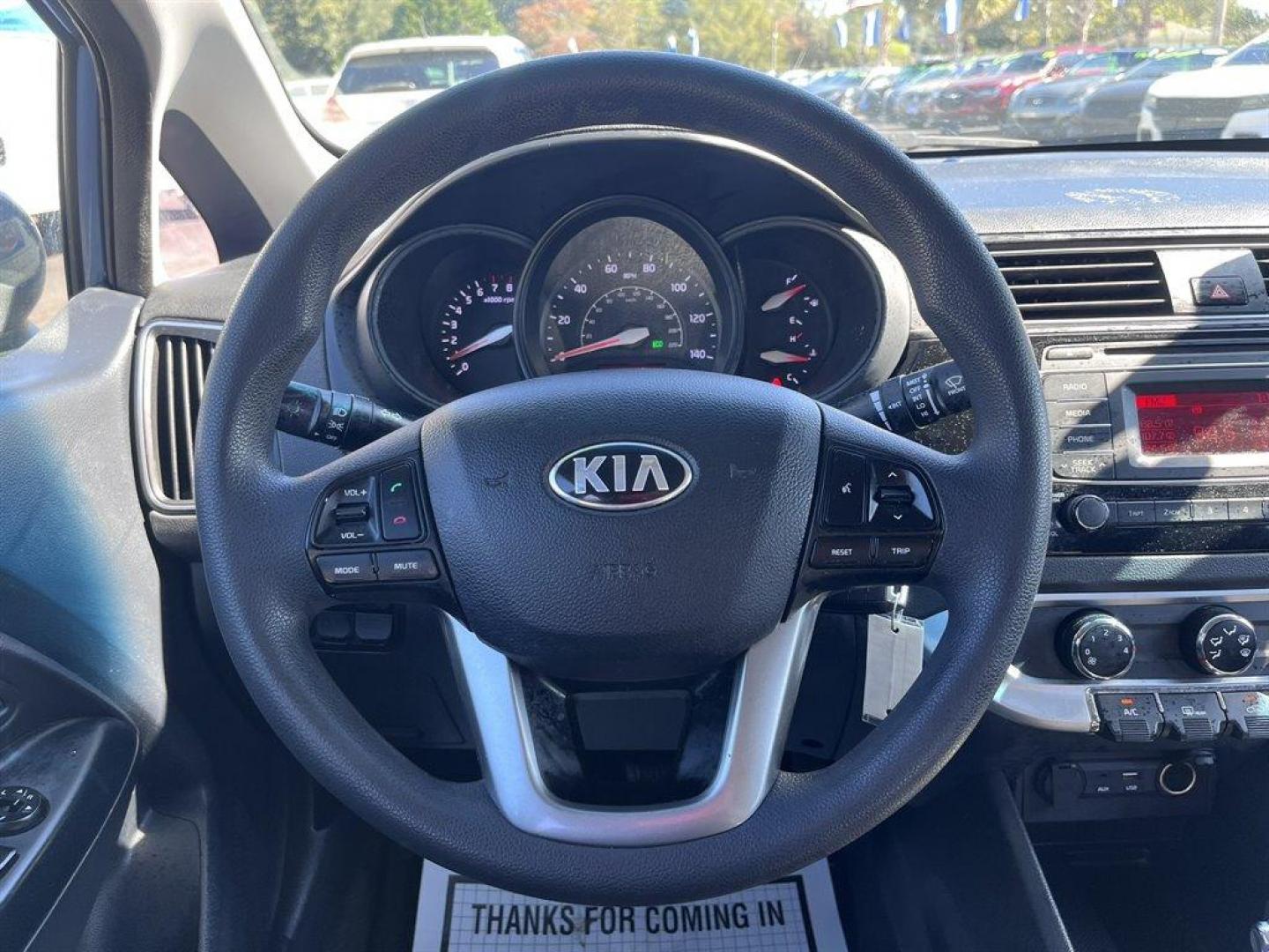 2016 Blue /Black Kia Rio (KNADM4A30G6) with an 1.6l I-4 DI Dohc Cvvt 1.6 engine, Automatic transmission, located at 745 East Steele Rd., West Columbia, SC, 29170, (803) 755-9148, 33.927212, -81.148483 - Special Internet Price! 2016 Kia Rio with AM/FM/CD MP3 Audio System, Manual Air Conditioning, 60-40 Folding Bench Rear Seat, Front Bucket Seats, Fabric Seats, Powered Windows, Powered Door Locks, Plus More! - Photo#9