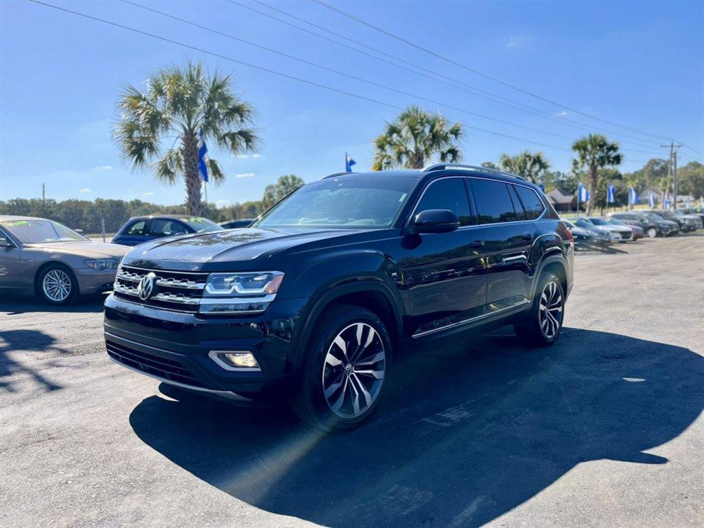 2019 Black /Brown Volkswagen Atlas (1V2NR2CA7KC) with an 3.6l V6 FSI Dohc 3.6l engine, Automatic transmission, located at 745 East Steele Rd., West Columbia, SC, 29170, (803) 755-9148, 33.927212, -81.148483 - Special Internet Price! 2019 Volkswagen Atlas With AM/FM/HD Radio, Bluetooth Connectivity, Discover Media 8.0 Touchscreen, Navigation, Backup Camera, Cruise Control, Dual Zone Front Automatic Air Conditioning, Remote Keyless Entry, Leather Interior, Third Row Seating, Power Liftgate, Powered Windows - Photo#0