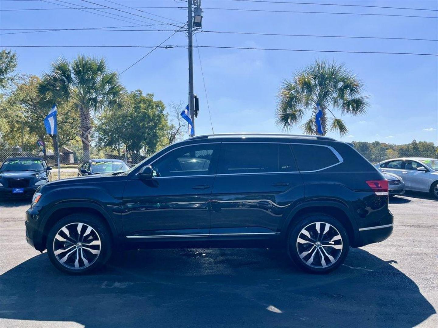 2019 Black /Brown Volkswagen Atlas (1V2NR2CA7KC) with an 3.6l V6 FSI Dohc 3.6l engine, Automatic transmission, located at 745 East Steele Rd., West Columbia, SC, 29170, (803) 755-9148, 33.927212, -81.148483 - Special Internet Price! 2019 Volkswagen Atlas With AM/FM/HD Radio, Bluetooth Connectivity, Discover Media 8.0 Touchscreen, Navigation, Backup Camera, Cruise Control, Dual Zone Front Automatic Air Conditioning, Remote Keyless Entry, Leather Interior, Third Row Seating, Power Liftgate, Powered Windows - Photo#1