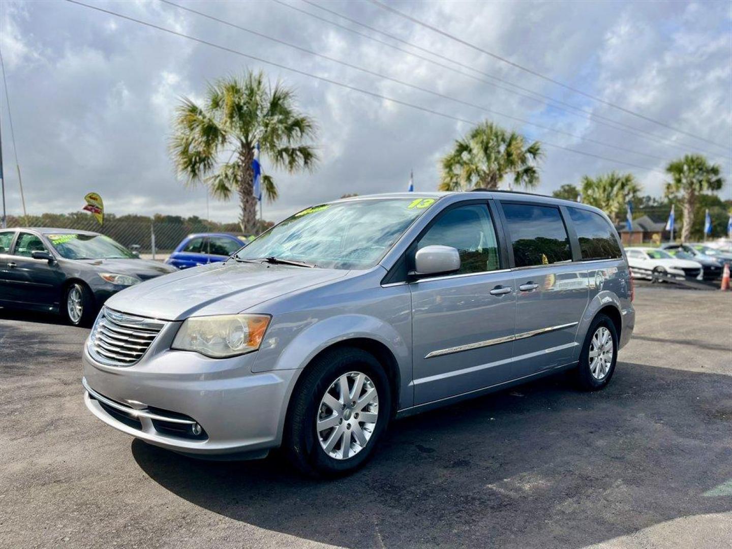 2013 Silver /Black Chrysler Town and Country (2C4RC1BG8DR) with an 3.6l V6 MPI Dohc VVT Flex engine, Automatic transmission, located at 745 East Steele Rd., West Columbia, SC, 29170, (803) 755-9148, 33.927212, -81.148483 - Special Internet Price! 2013 Chrysler Town and Country with AM/FM stereo, Backup camera, Uconnect, Automatic air conditioning, Cruise control, Leather interior, 2nd row overhead 9 VGA video screen, 3rd row 60/40 fold-in-floor bench seat, 2nd row Stow N' Go buckets, Power sliding rear doors, Powered - Photo#0