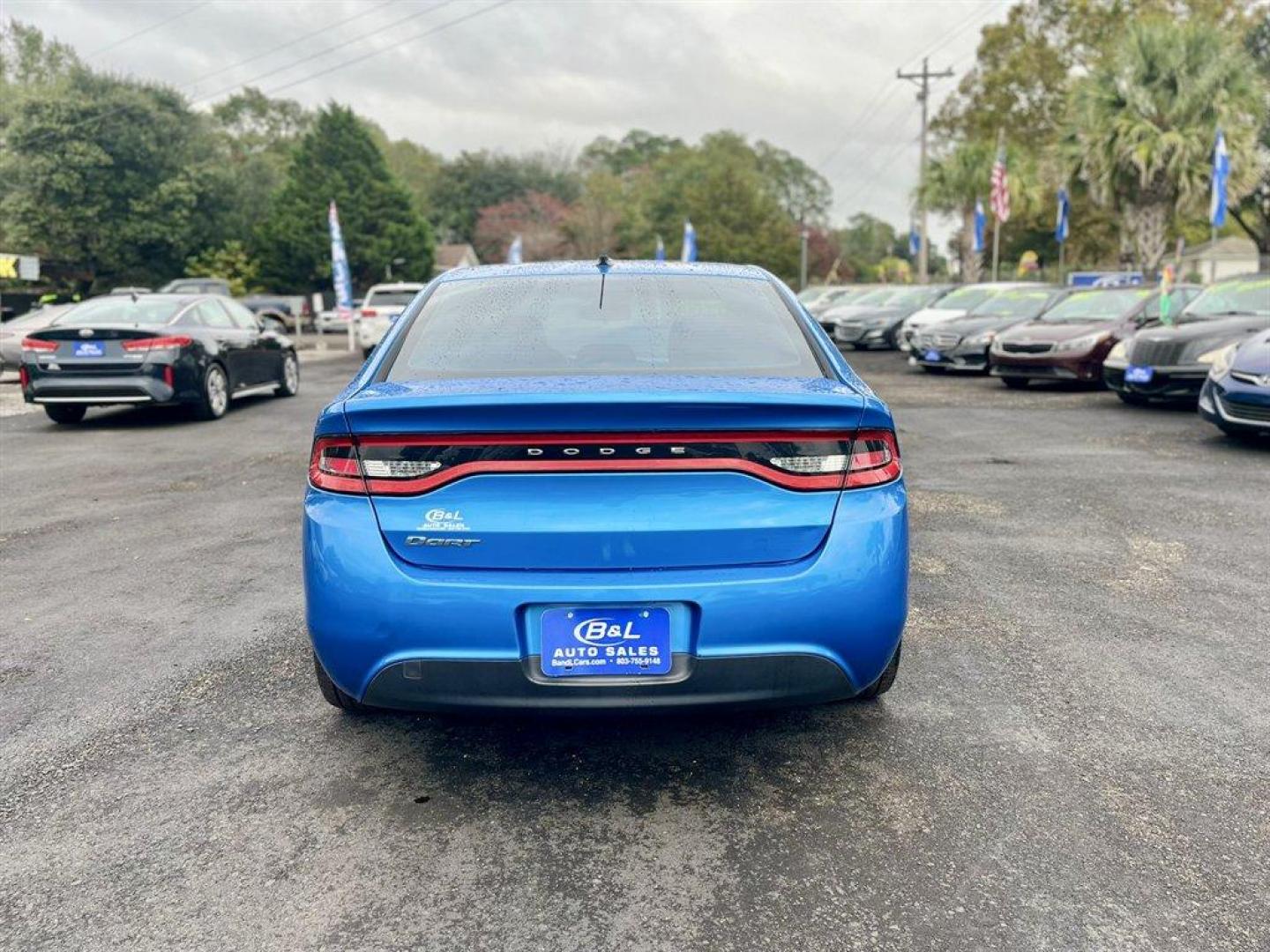 2015 Blue /Black Dodge Dart (1C3CDFAA5FD) with an 2.0l I-4 SFI Dohc 2.0l engine, Automatic transmission, located at 745 East Steele Rd., West Columbia, SC, 29170, (803) 755-9148, 33.927212, -81.148483 - Photo#3