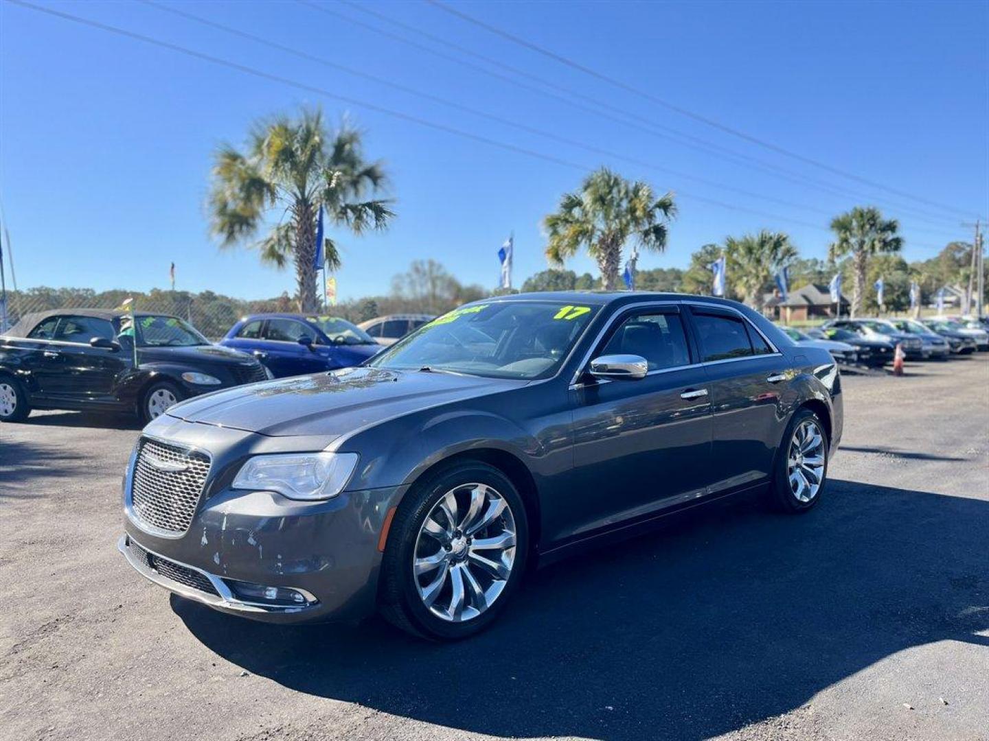 2017 Grey /Black Chrysler 300 (2C3CCAEG5HH) with an 3.6l V6 MPI Dohc VVT Flex engine, Automatic transmission, located at 745 East Steele Rd., West Columbia, SC, 29170, (803) 755-9148, 33.927212, -81.148483 - Special Internet Price! 2017 Chrysler 300 with AM/FM radio, Bluetooth, Backup camera, Navigation, Cruise control, Keyless entry, Manual air, Push to start, Panoramic sunroof, Leather interior, Powered front seats, Heated seats, Powered windows, Powered door locks, Plus more! - Photo#0