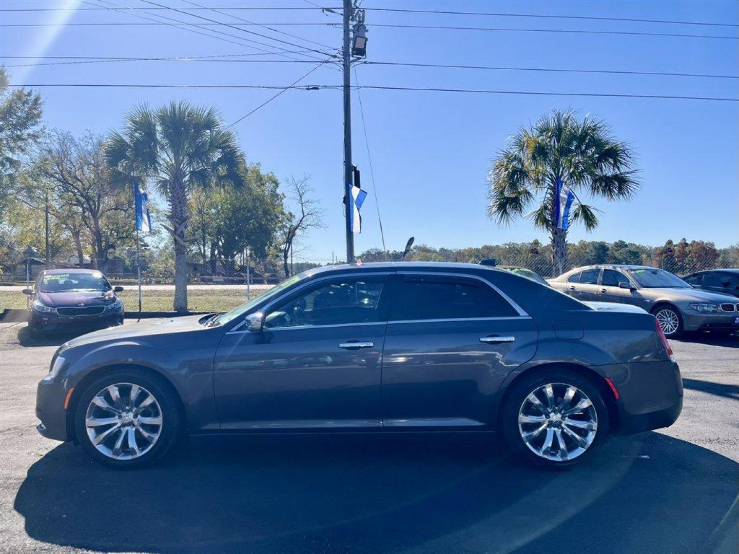 2017 Grey /Black Chrysler 300 (2C3CCAEG5HH) with an 3.6l V6 MPI Dohc VVT Flex engine, Automatic transmission, located at 745 East Steele Rd., West Columbia, SC, 29170, (803) 755-9148, 33.927212, -81.148483 - Special Internet Price! 2017 Chrysler 300 with AM/FM radio, Bluetooth, Backup camera, Navigation, Cruise control, Keyless entry, Manual air, Push to start, Panoramic sunroof, Leather interior, Powered front seats, Heated seats, Powered windows, Powered door locks, Plus more! - Photo#1