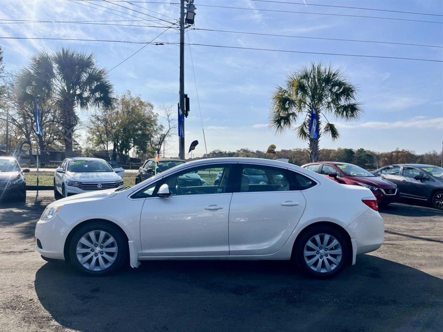 2016 White /Tan Buick Verano (1G4PP5SK6G4) with an 2.4l I-4 DI Dohc 2.4l engine, Automatic transmission, located at 745 East Steele Rd., West Columbia, SC, 29170, (803) 755-9148, 33.927212, -81.148483 - Special Internet Price! 2016 Buick Verano with AM/FM radio, Backup camera, Cruise control, Manual air conditioning, Heated front seats, Leather interior, Powered windows, Powered door locks, Plus more! - Photo#1