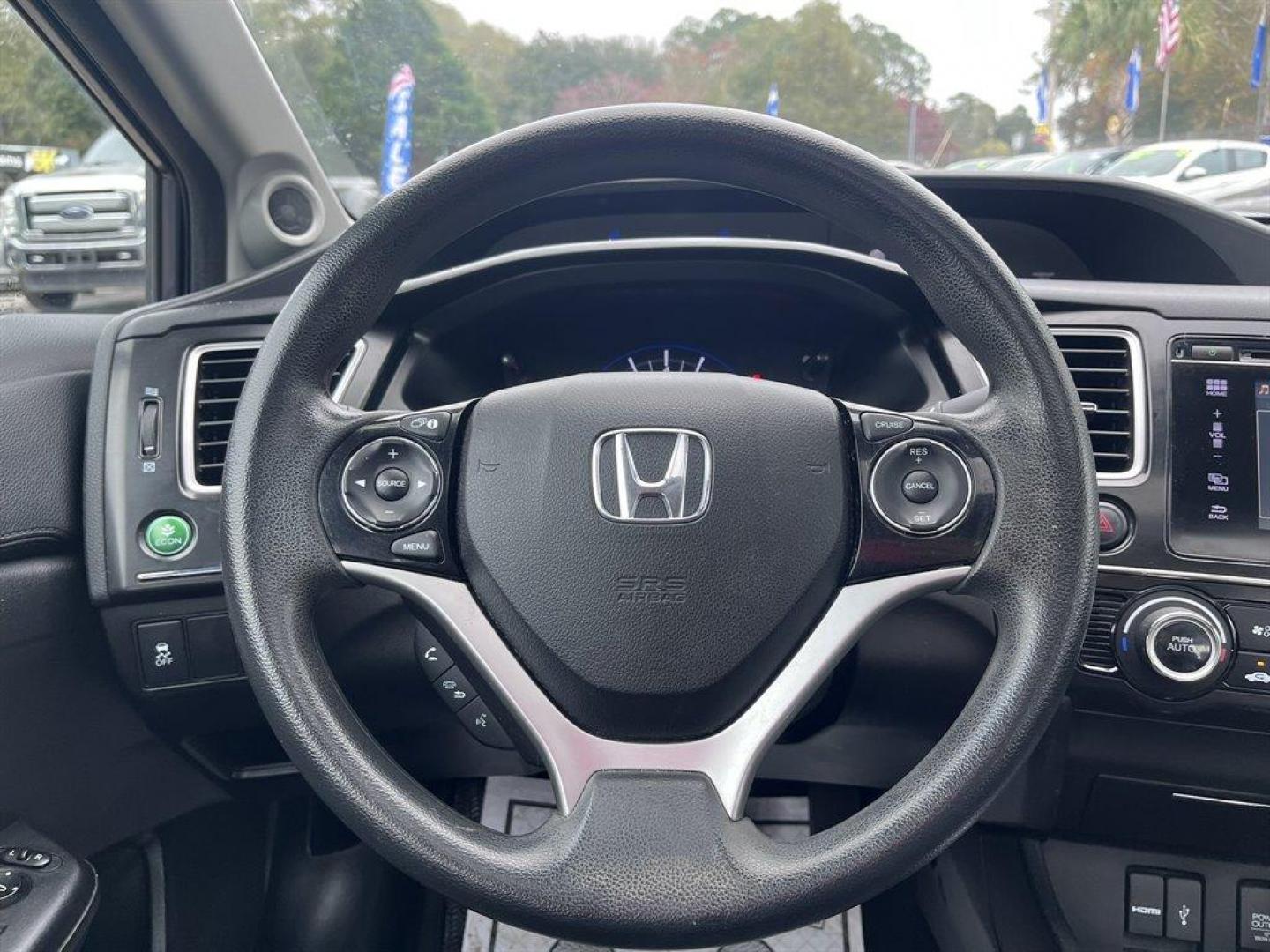 2015 Grey /Black Honda Civic (19XFB2F80FE) with an 1.8l I-4 MPI Sohc 1.8l engine, Automatic transmission, located at 745 East Steele Rd., West Columbia, SC, 29170, (803) 755-9148, 33.927212, -81.148483 - Special Internet Price! 2015 Honda Civic with AM/FM radio, Cruise control, Backup camera, Sunroof, Manual air conditioning, Cloth interior, Keyless entry, Push to start, Powered windows, Powered door locks, Plus more! - Photo#9