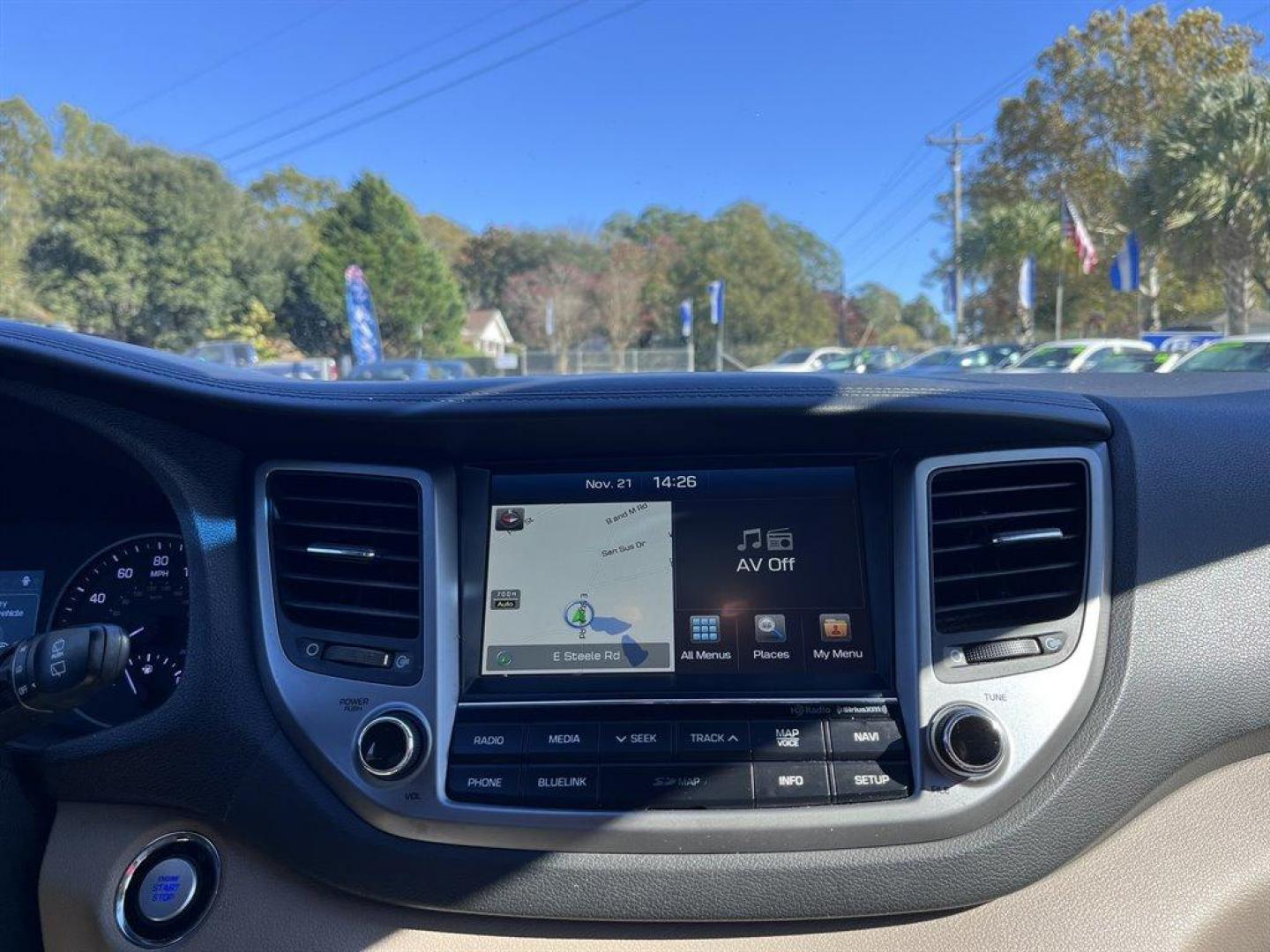 2016 Red /Tan Hyundai Tucson (KM8J3CA25GU) with an 1.6l I-4 DI Dohc Cvvt T/C engine, Automatic transmission, located at 745 East Steele Rd., West Columbia, SC, 29170, (803) 755-9148, 33.927212, -81.148483 - Special Internet Price! 2016 Hyundai Tucson with AM/FM radio, Bluetooth, Backup camera, Navigation, Cruise control, Keyless entry, Leather interior, Heated front seats, Powered front seats, Powered windows, Powered door locks, Plus more! - Photo#14