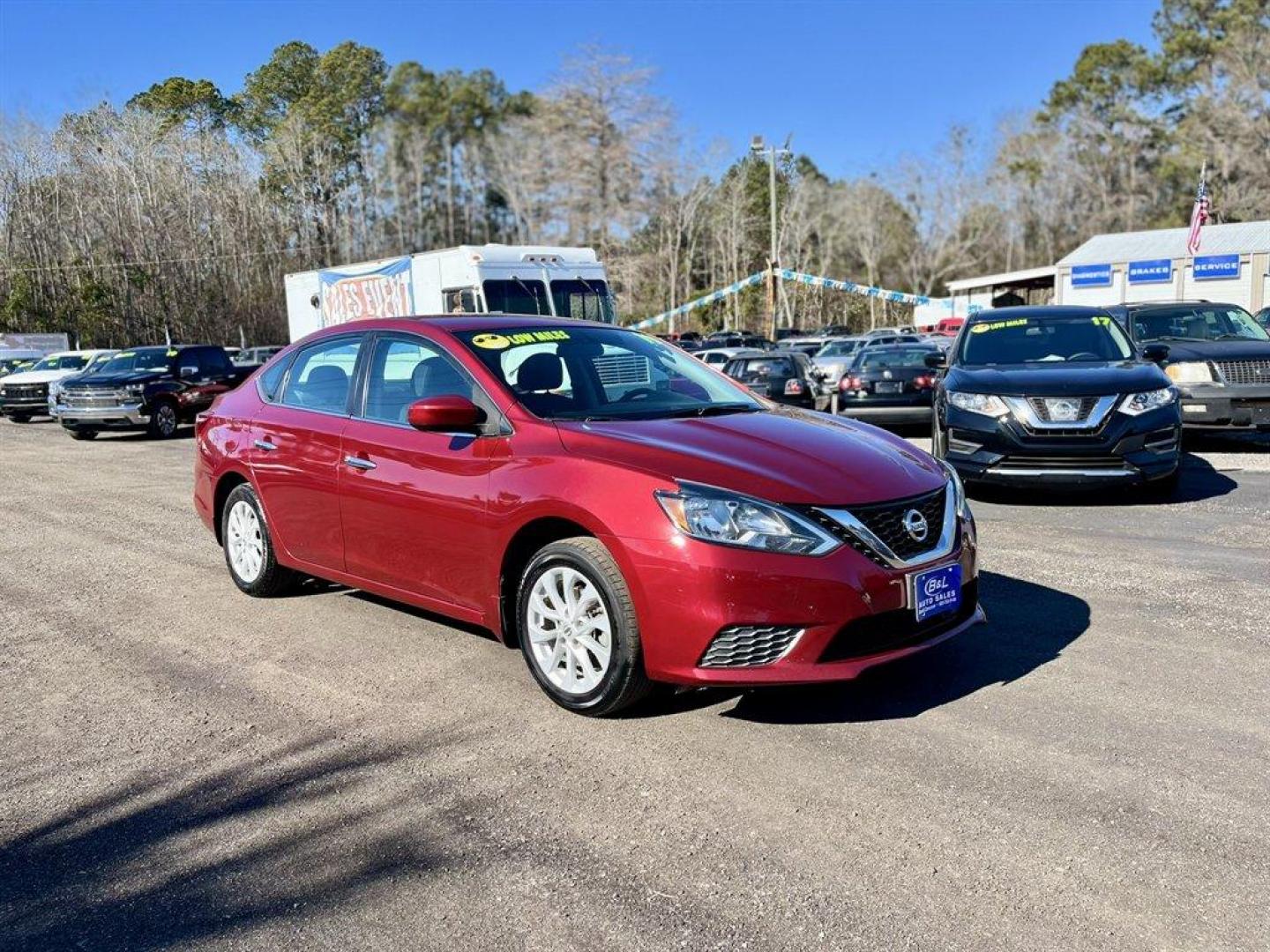 2019 Red /Black Nissan Sentra (3N1AB7AP8KY) with an 1.8l I-4 Smpi Dohc 1.8l engine, Automatic transmission, located at 745 East Steele Rd., West Columbia, SC, 29170, (803) 755-9148, 33.927212, -81.148483 - Special Internet Price! 2019 Nissan Sentra with AM/FM radio, Bluetooth, Backup camera, Cruise control, Cloth interior, Powered windows, Powered door locks, Plus more! - Photo#2