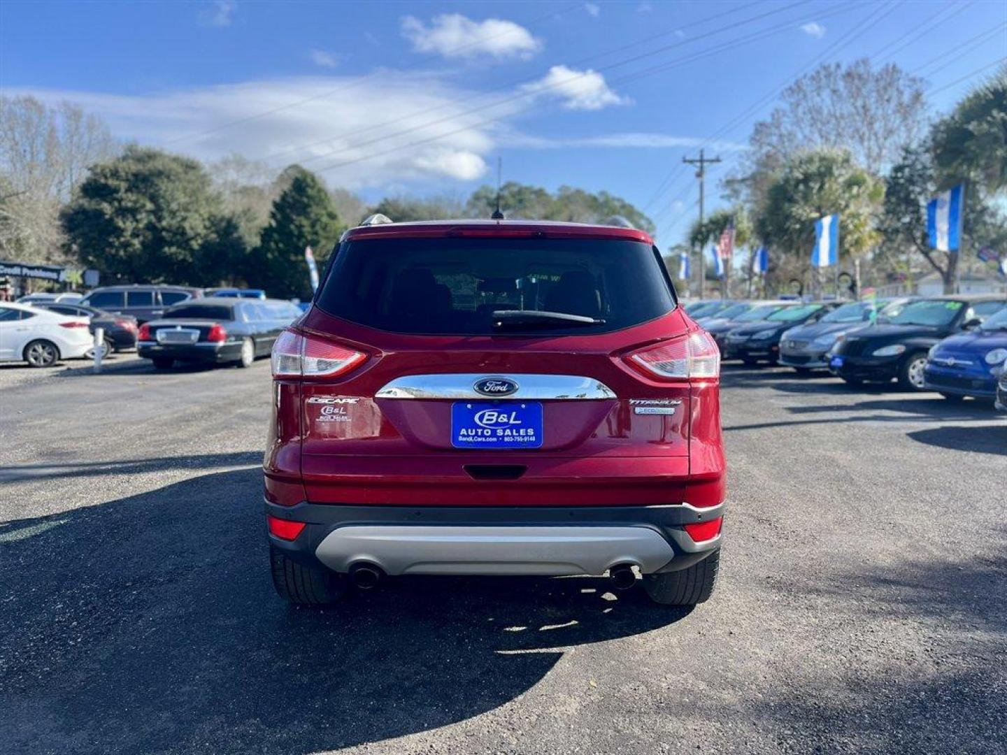 2016 Burgundy /Taupe Ford Escape (1FMCU0JX8GU) with an 1.6l I-4 DI Dohc TC Ecobt engine, Automatic transmission, located at 745 East Steele Rd., West Columbia, SC, 29170, (803) 755-9148, 33.927212, -81.148483 - Special Internet Price! 2016 Ford Escape with AM/FM radio, Bluetooth, Backup camera, Push to start, Keyless entry, Leather interior, Heated front seats, Powered front seats, Powered liftgate, Powered door locks, Powered windows, Plus more! - Photo#2