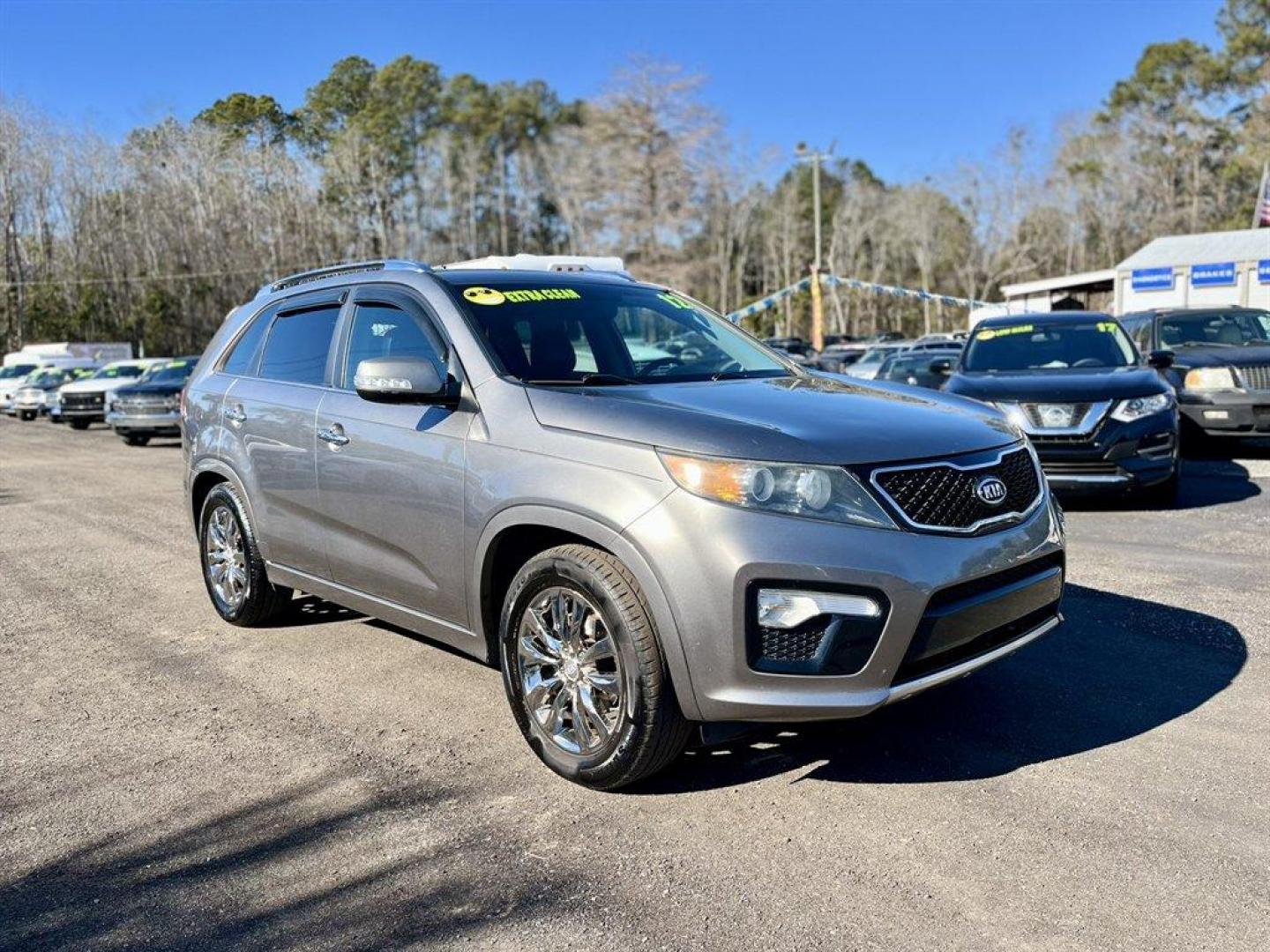2012 Grey /Black Kia Sorento (5XYKW4A22CG) with an 3.5l V6 MPI Dohc Cvvt 3.5 engine, Automatic transmission, located at 745 East Steele Rd., West Columbia, SC, 29170, (803) 755-9148, 33.927212, -81.148483 - Special Internet Price! 2012 Kia Sorento with AM/FM radio, Cruise control, Backup camera, Navigation, Leather interior, 3rd row seating, Powered window, Powered door locks, Plus more! - Photo#2