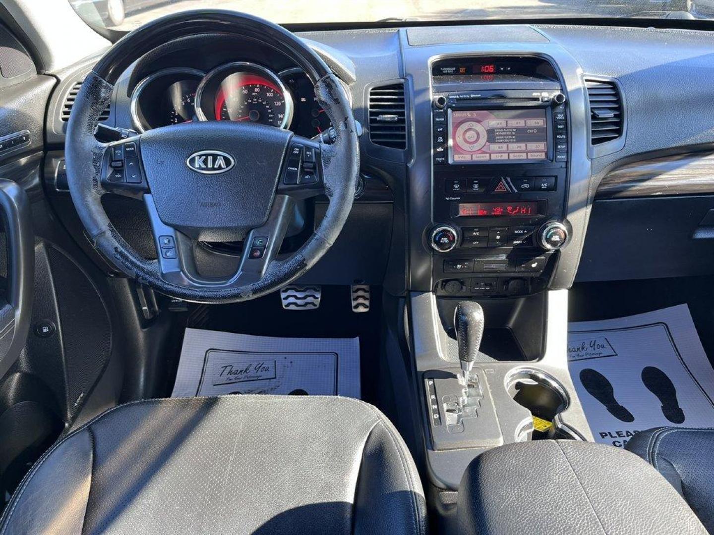 2012 Grey /Black Kia Sorento (5XYKW4A22CG) with an 3.5l V6 MPI Dohc Cvvt 3.5 engine, Automatic transmission, located at 745 East Steele Rd., West Columbia, SC, 29170, (803) 755-9148, 33.927212, -81.148483 - Special Internet Price! 2012 Kia Sorento with AM/FM radio, Cruise control, Backup camera, Navigation, Leather interior, 3rd row seating, Powered window, Powered door locks, Plus more! - Photo#6