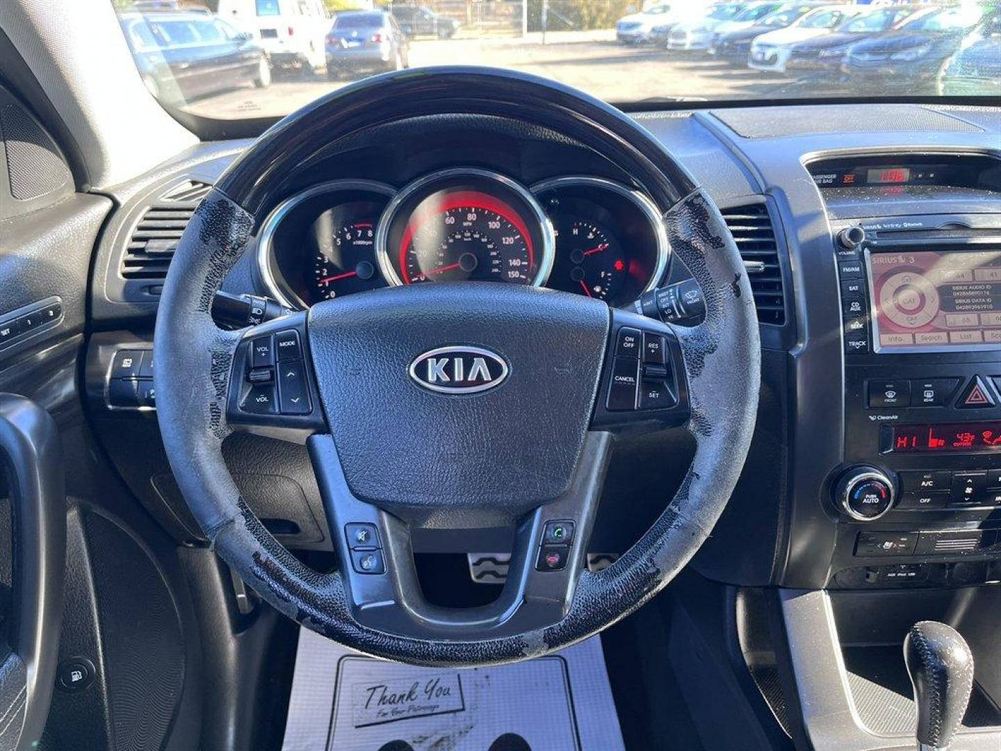 2012 Grey /Black Kia Sorento (5XYKW4A22CG) with an 3.5l V6 MPI Dohc Cvvt 3.5 engine, Automatic transmission, located at 745 East Steele Rd., West Columbia, SC, 29170, (803) 755-9148, 33.927212, -81.148483 - Special Internet Price! 2012 Kia Sorento with AM/FM radio, Cruise control, Backup camera, Navigation, Leather interior, 3rd row seating, Powered window, Powered door locks, Plus more! - Photo#7